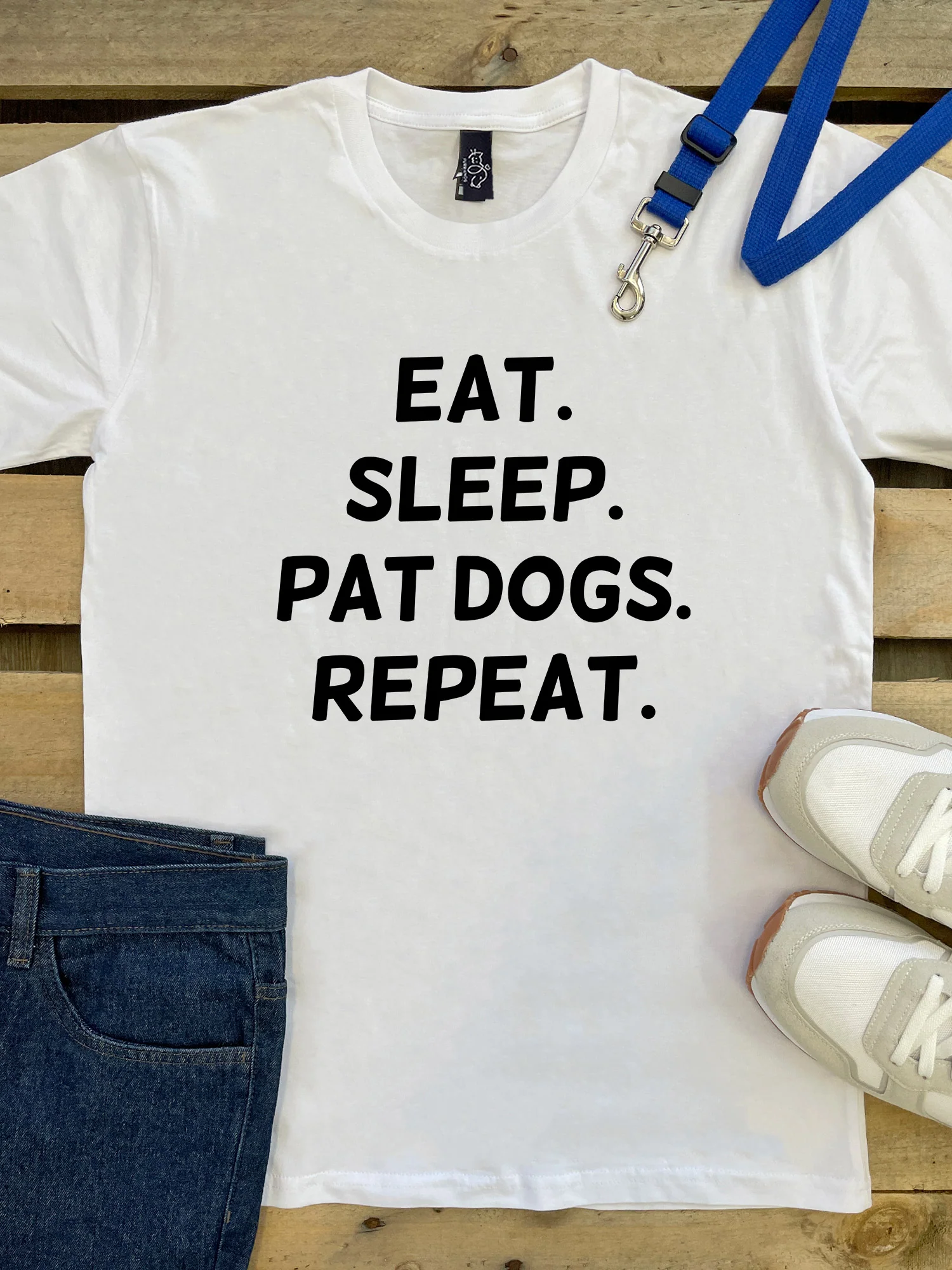 Eat. Sleep. Pat Dogs. Repeat. Essential Unisex Tee - Image 3