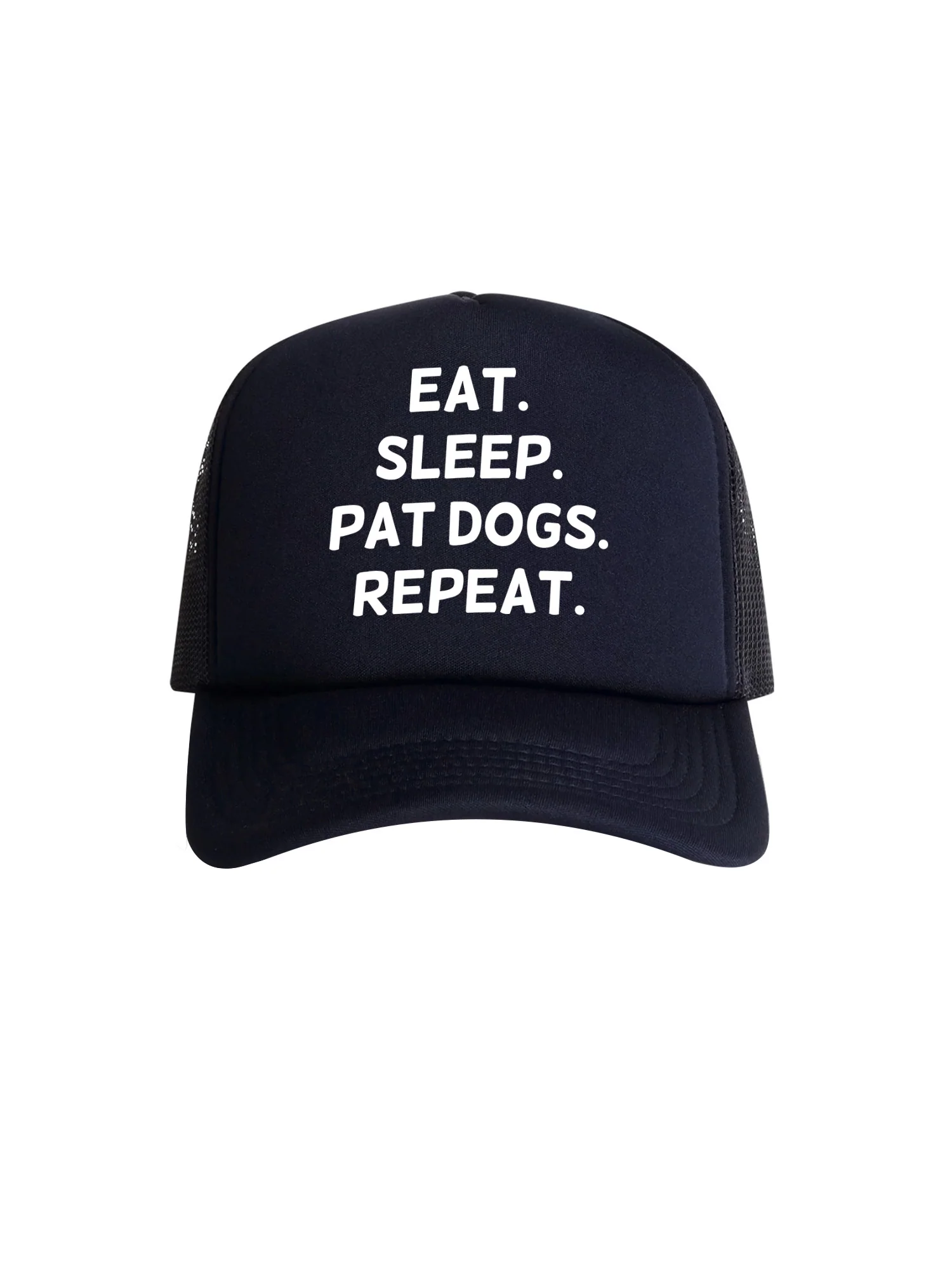 Eat. Sleep. Pat Dogs. Repeat. Foam Trucker Cap - Image 7