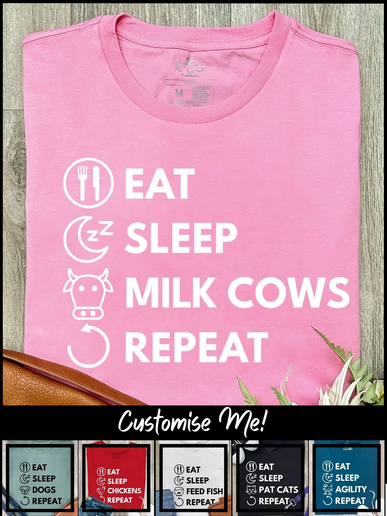 Eat. Sleep. Repeat. Ava Women's Regular Fit Tee (Customisable) - Image 4
