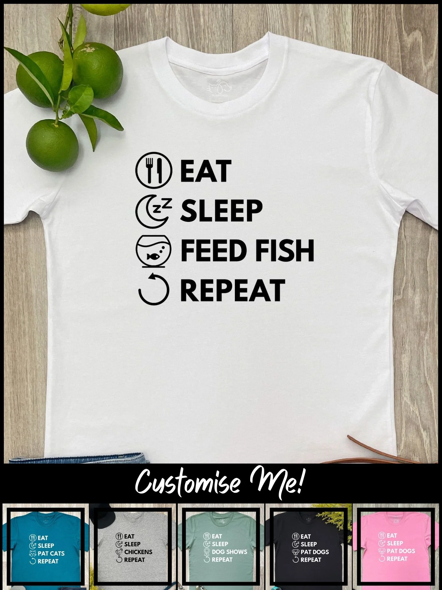 Eat. Sleep. Repeat. Essential Unisex Tee (Customisable) - Image 12
