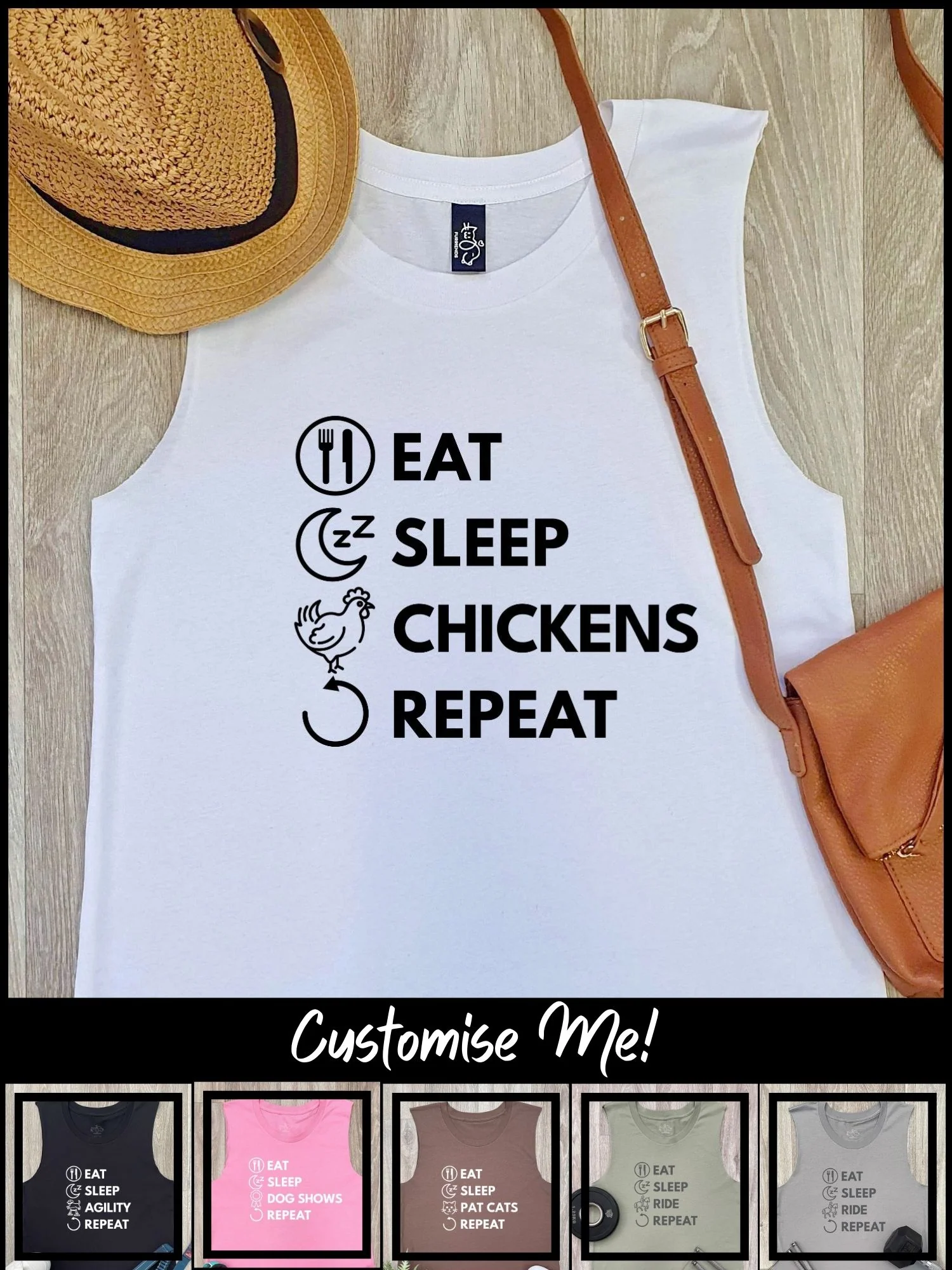 Eat. Sleep. Repeat. Marley Tank (Customisable) - Image 6