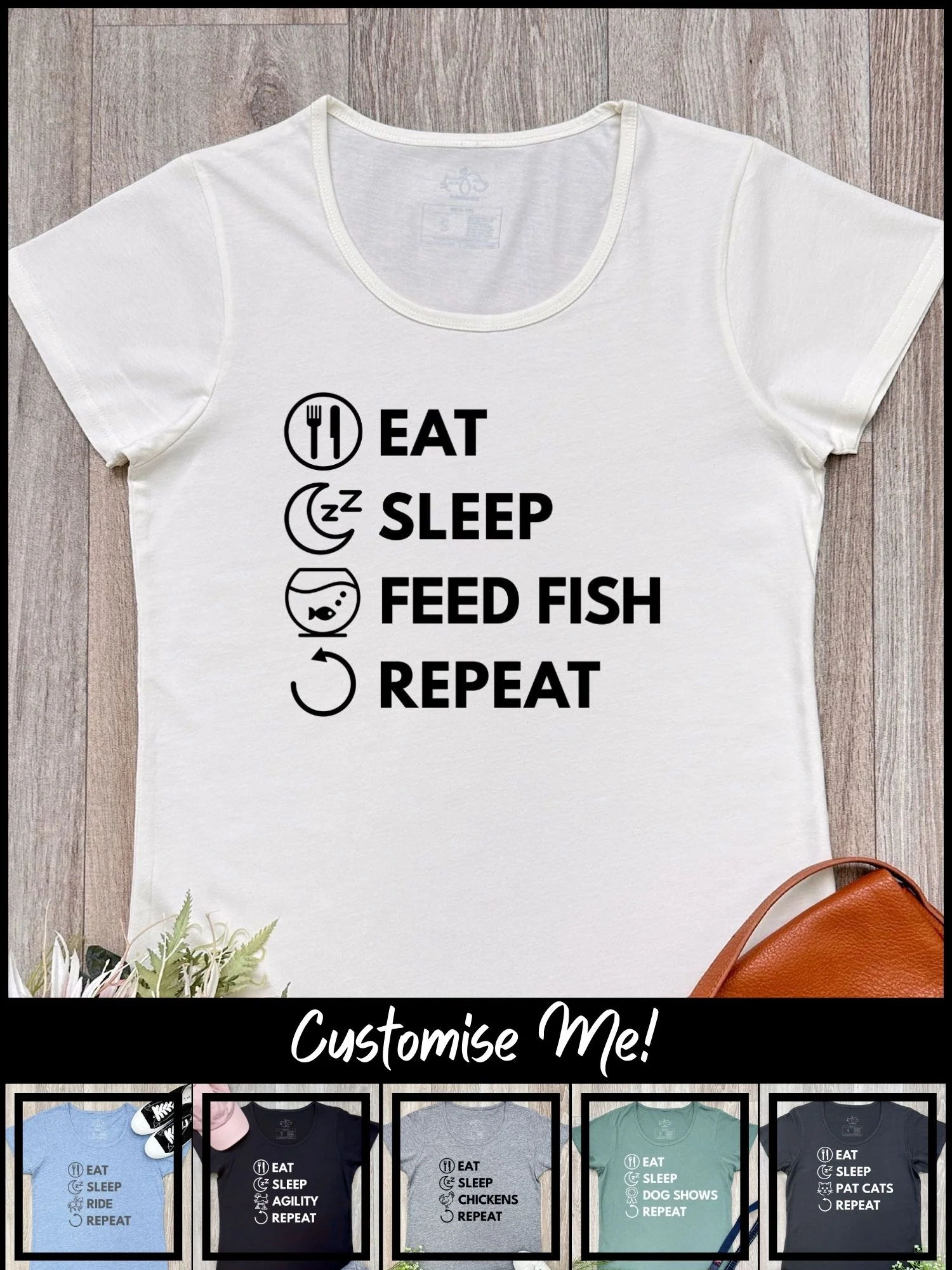 Eat. Sleep. Repeat. Remi Women's Tee (Customisable) - Image 6