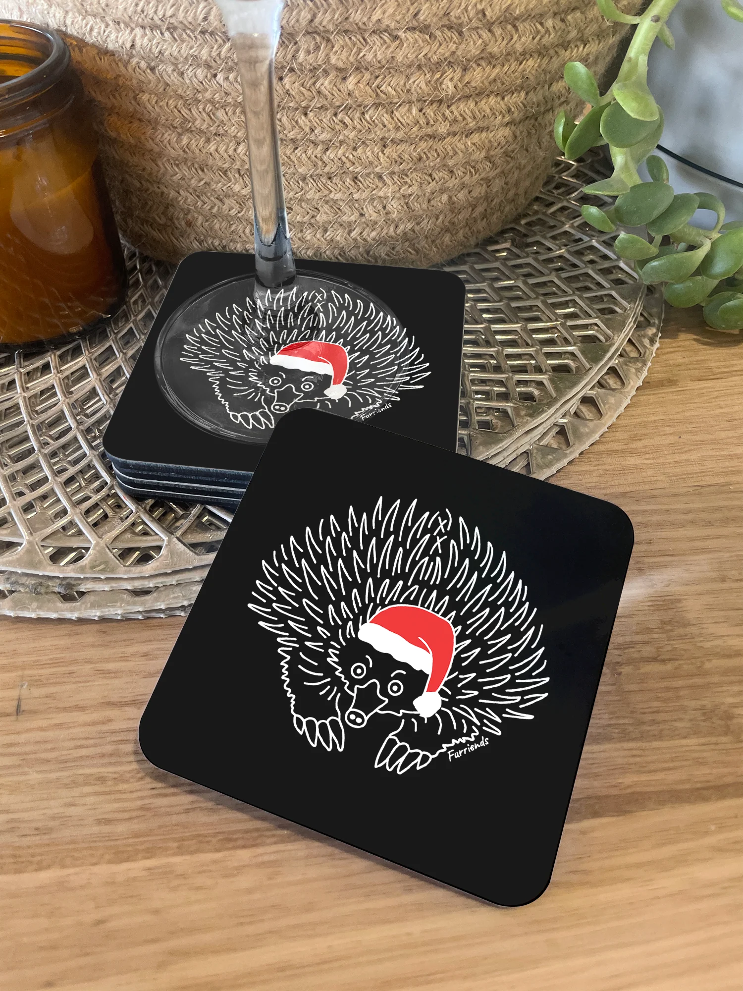 Echidna Christmas Edition Coaster - Image 2