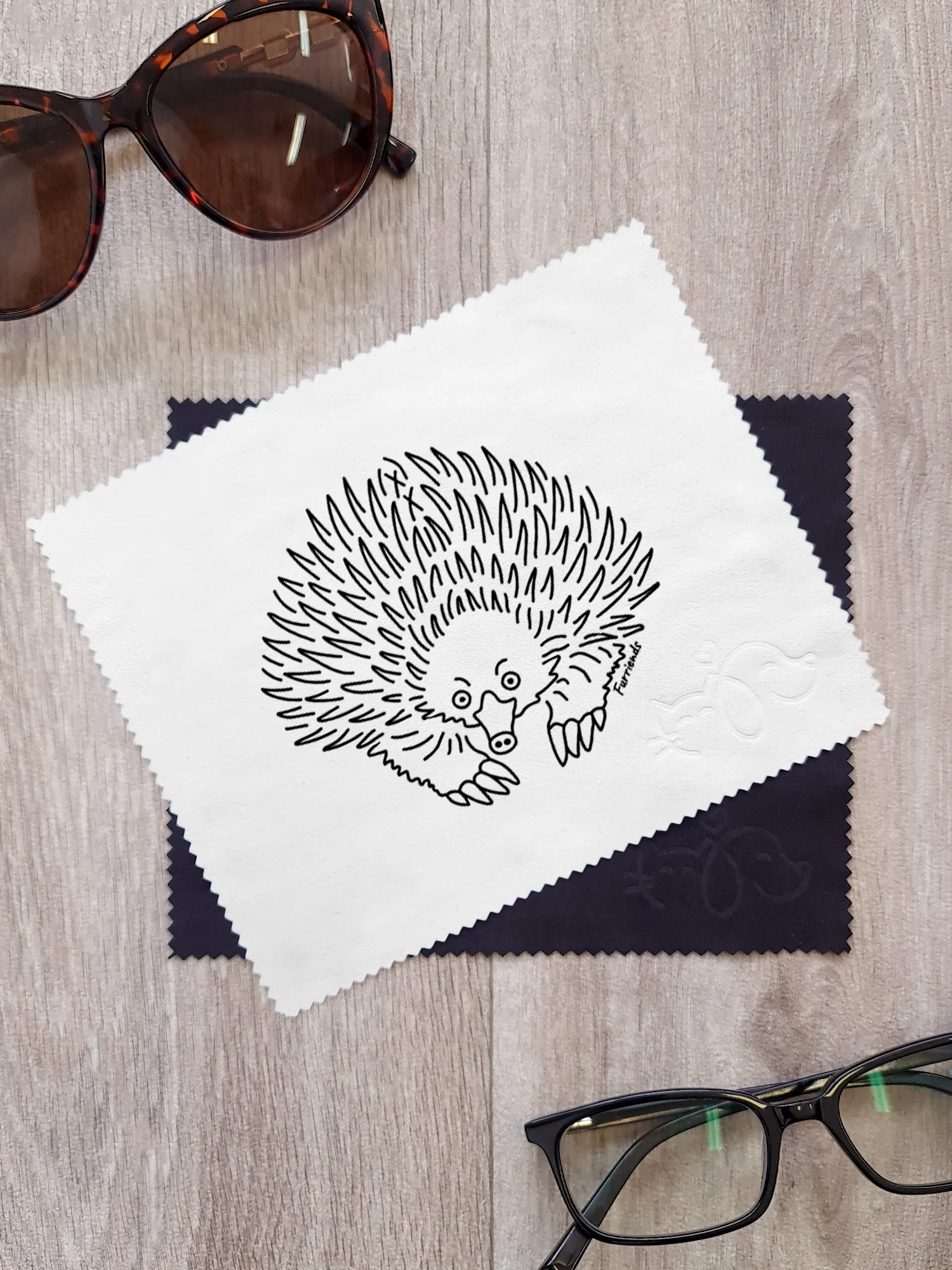 Echidna Microfibre Suede Glasses Cleaning Cloths (Twinpack) - Image 2