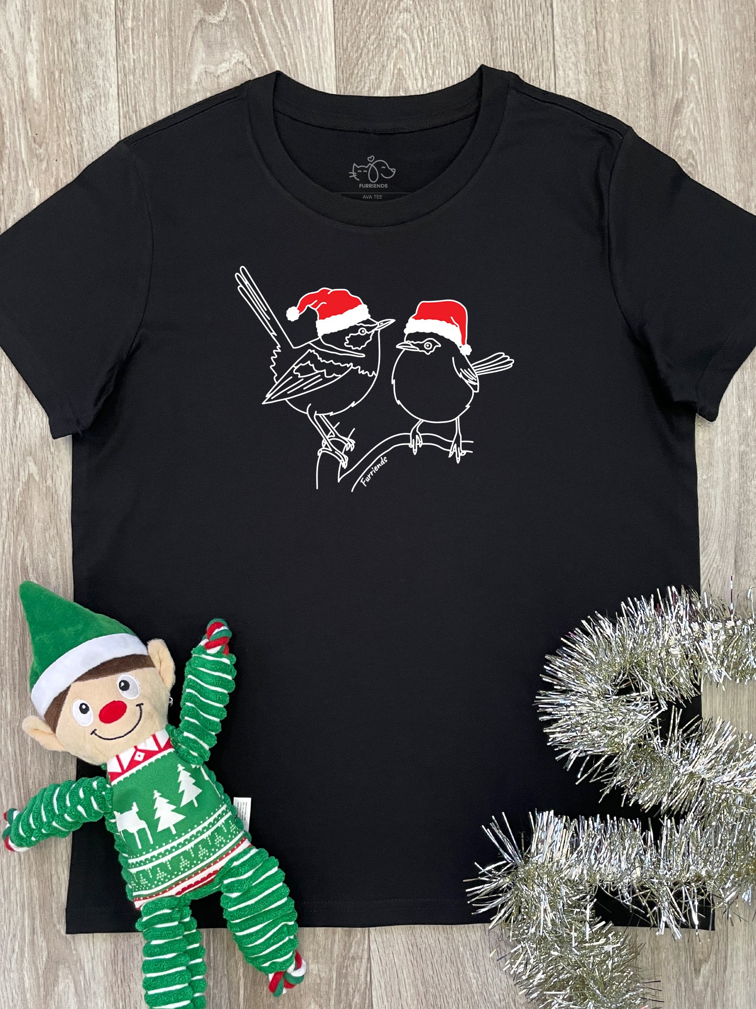 Superb Fairy Wren Christmas Edition Ava Women's Regular Fit Tee - Image 2