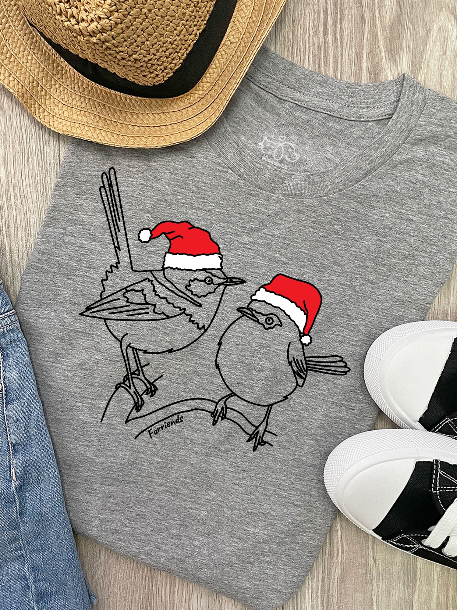 Superb Fairy Wren Christmas Edition Ava Women's Regular Fit Tee - Image 3