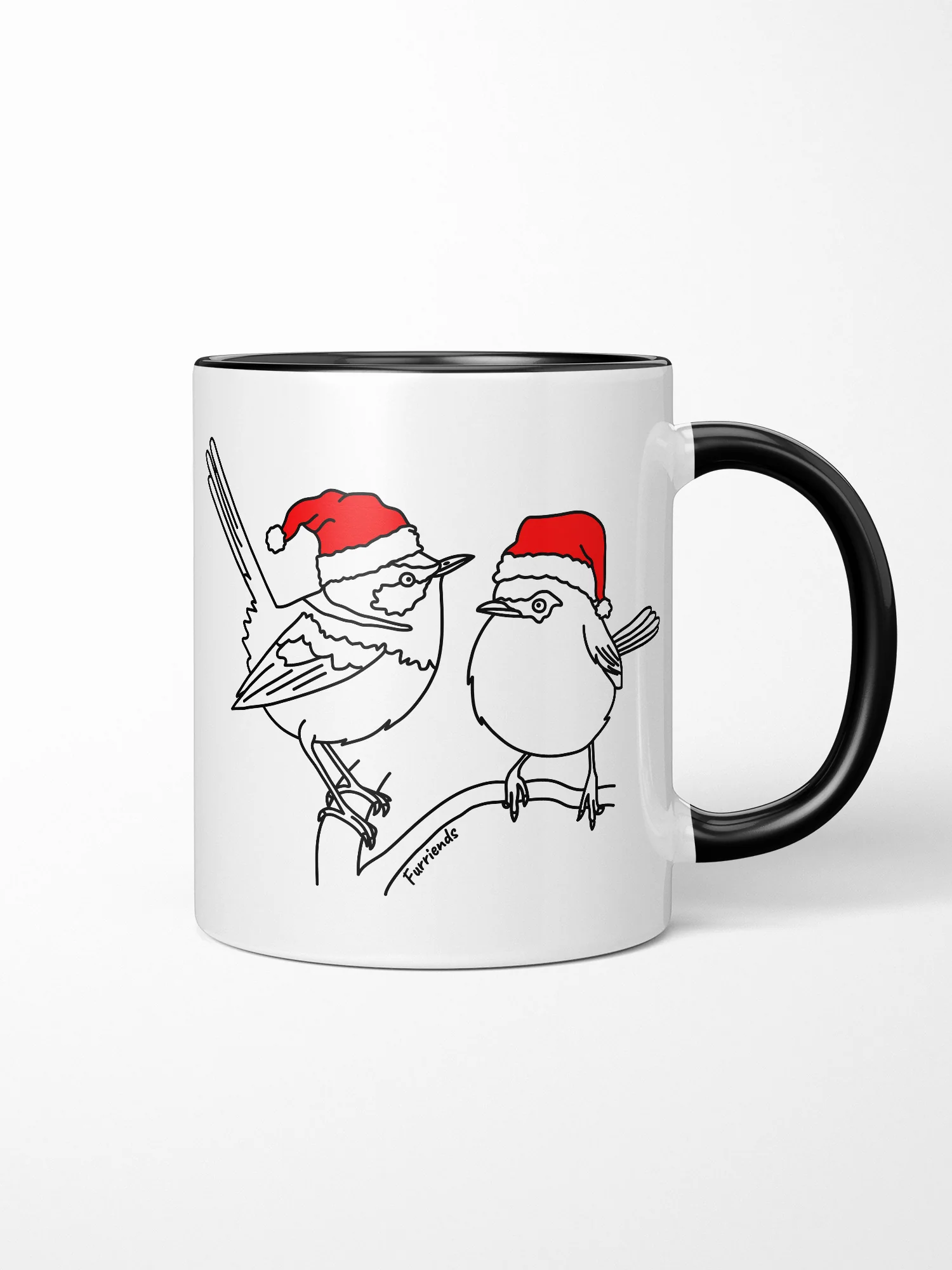 Superb Fairy Wren Christmas Edition Ceramic Mug - Image 2