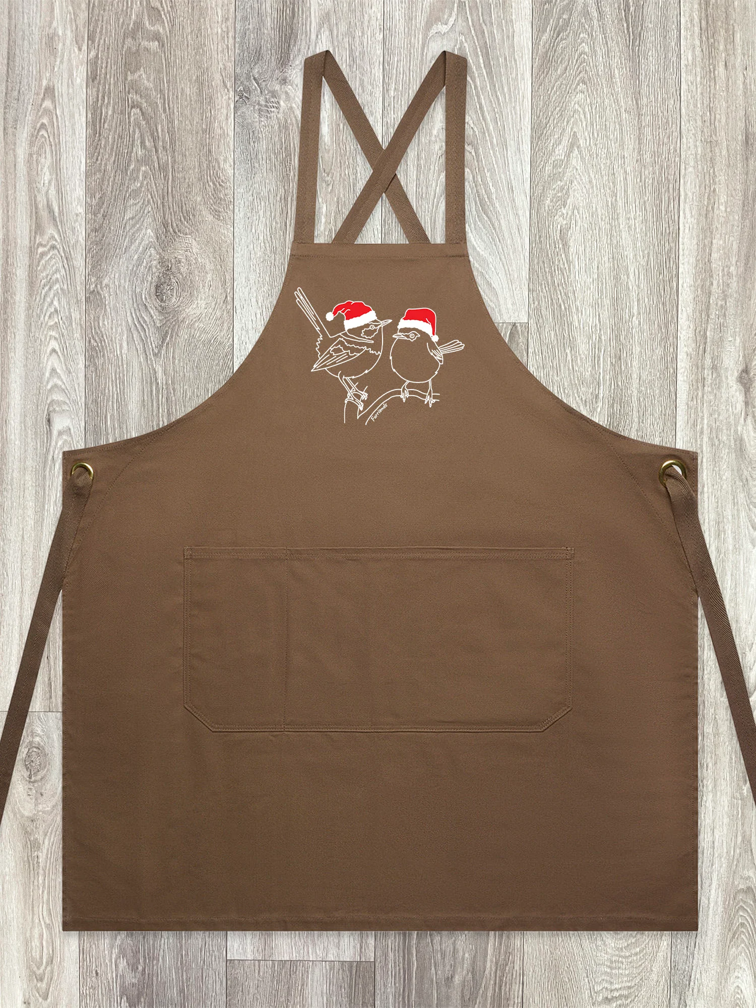 Superb Fairy Wren Christmas Edition Jarrah Crossback Apron