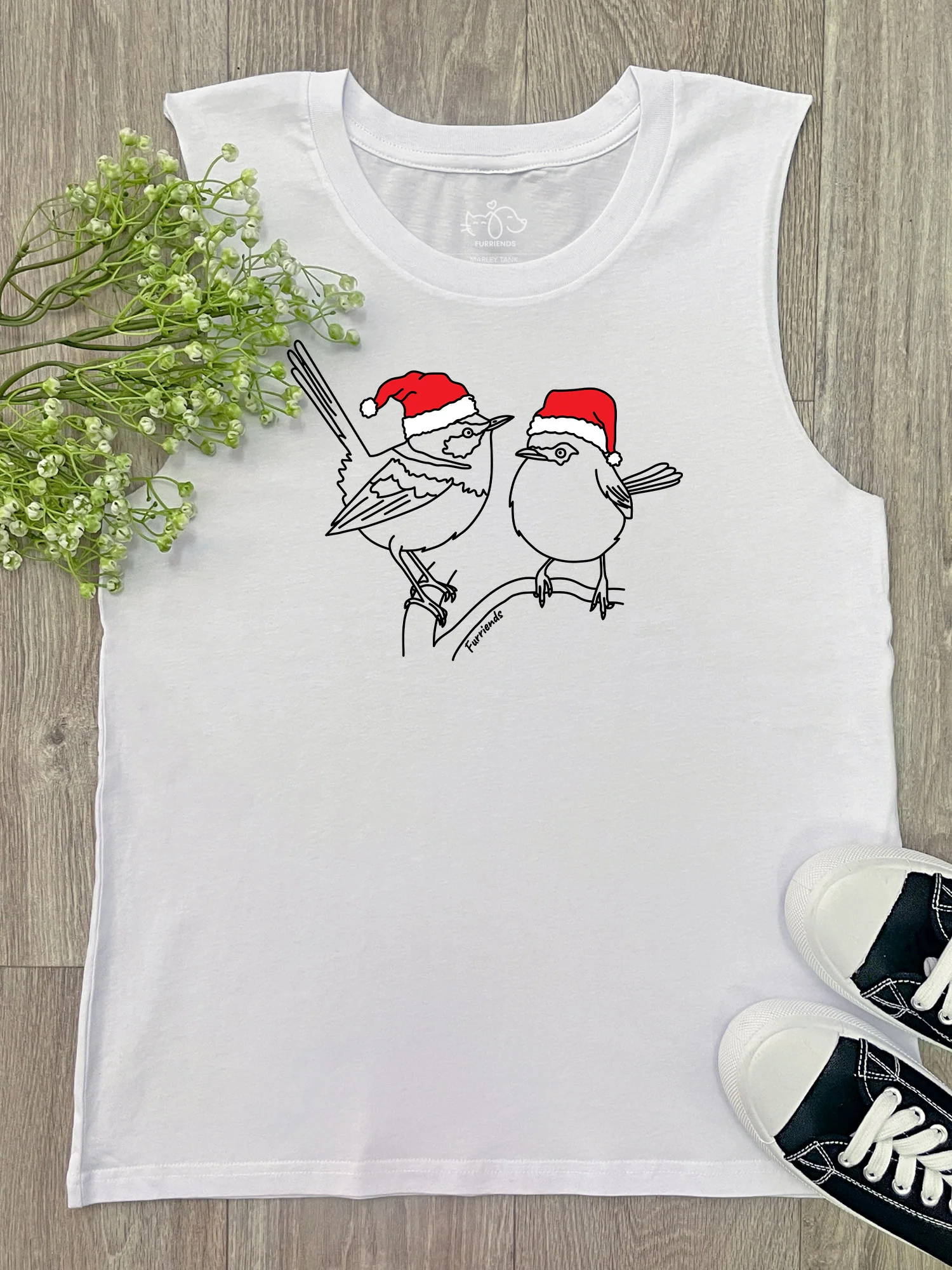 Superb Fairy Wren Christmas Edition Marley Tank - Image 3