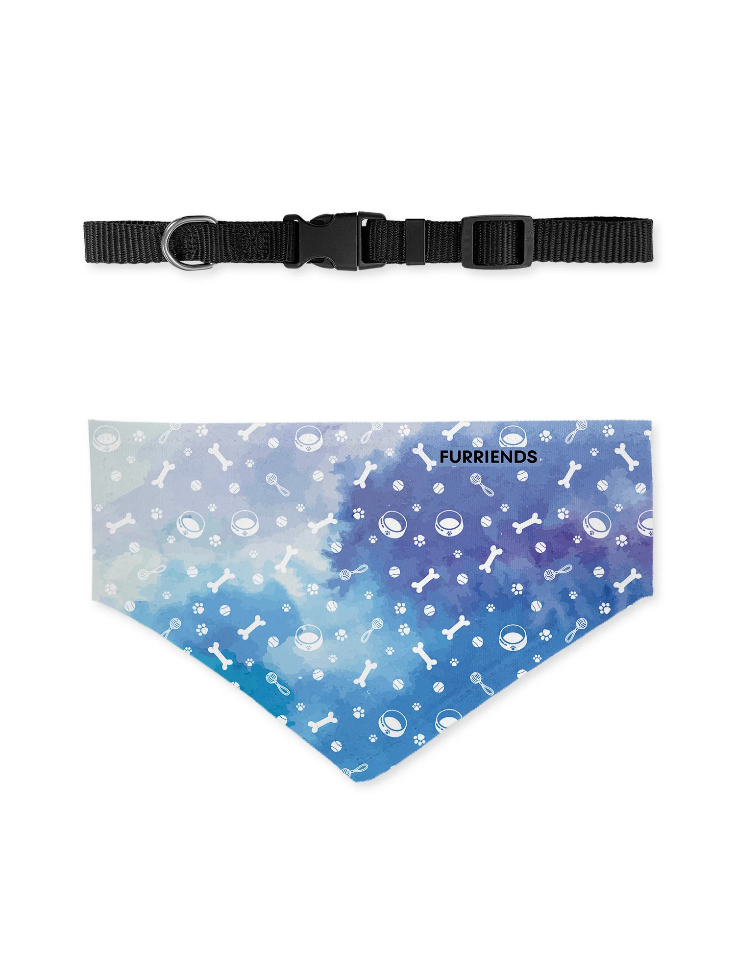 Favourite Things Reversible & Customisable Dog Bandana With Collar - Image 2