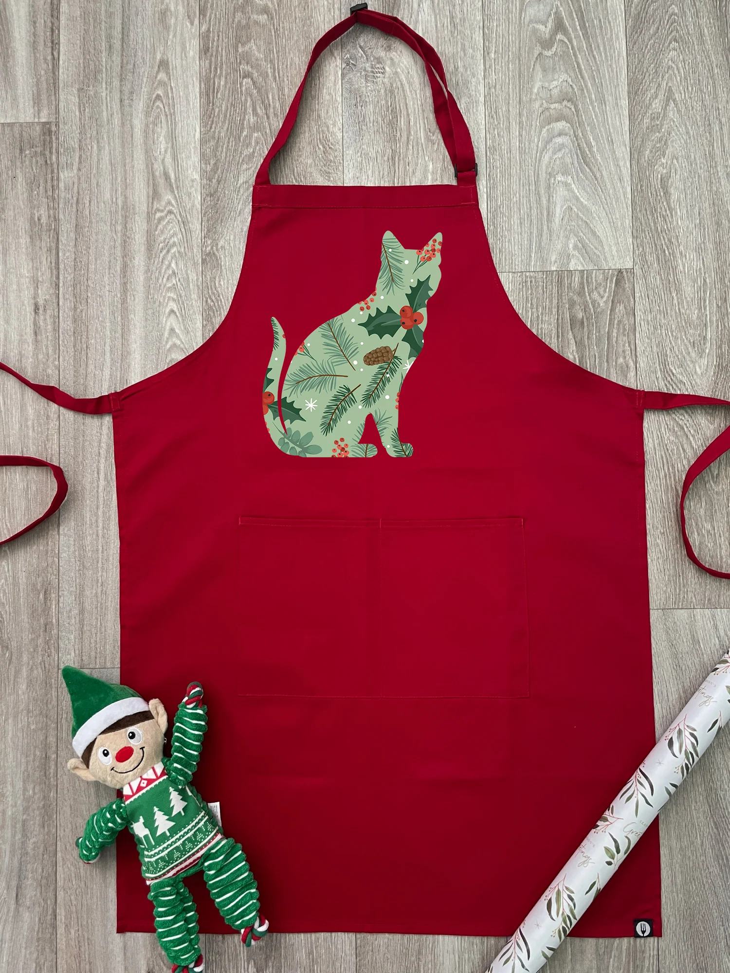 Feline Festive Bib Apron - Image 2