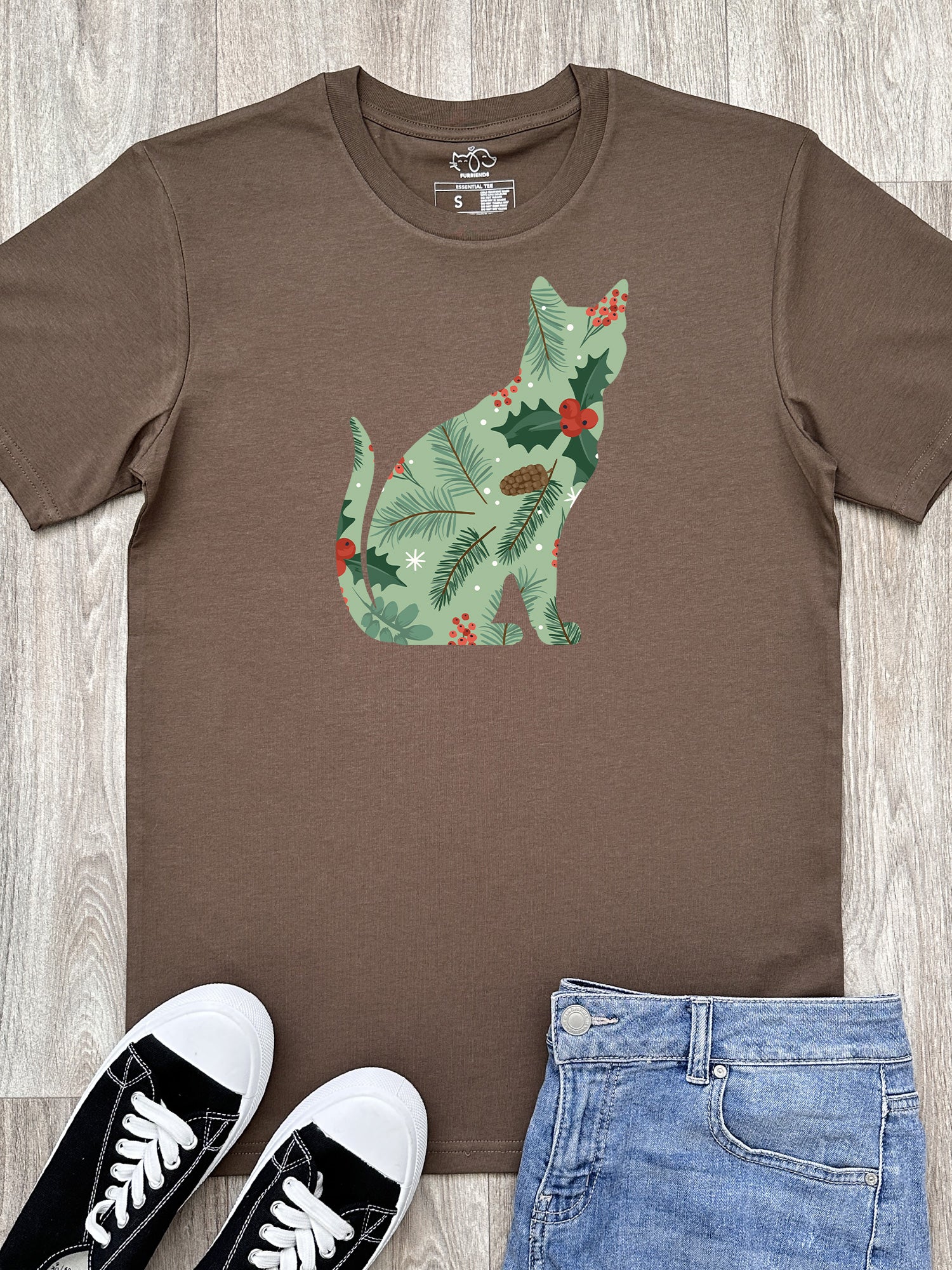 Feline Festive Essential Unisex Tee - Image 2