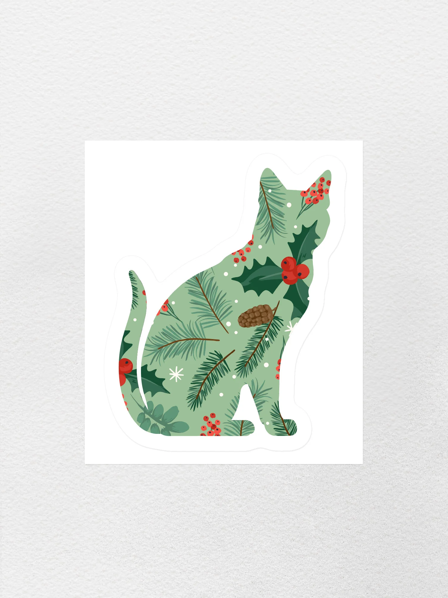 Feline Festive Sticker - Image 2