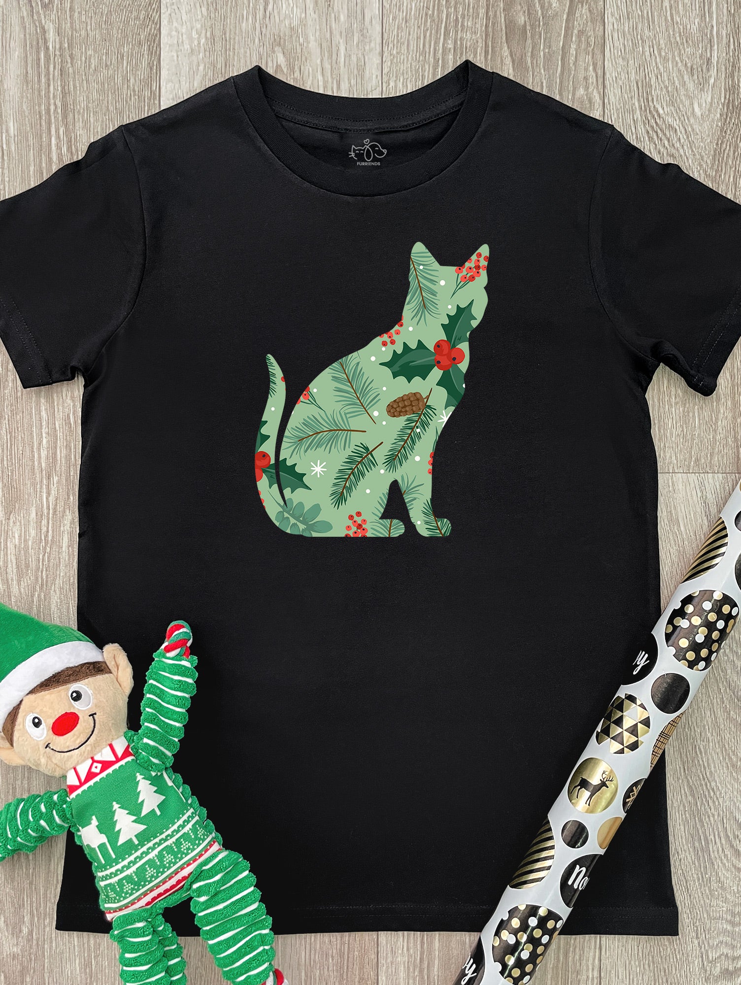 Feline Festive Youth Tee - Image 2