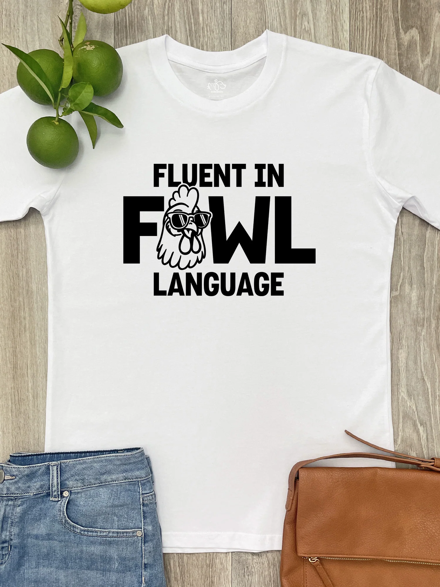 Fluent In Fowl Language Essential Unisex Tee - Image 3
