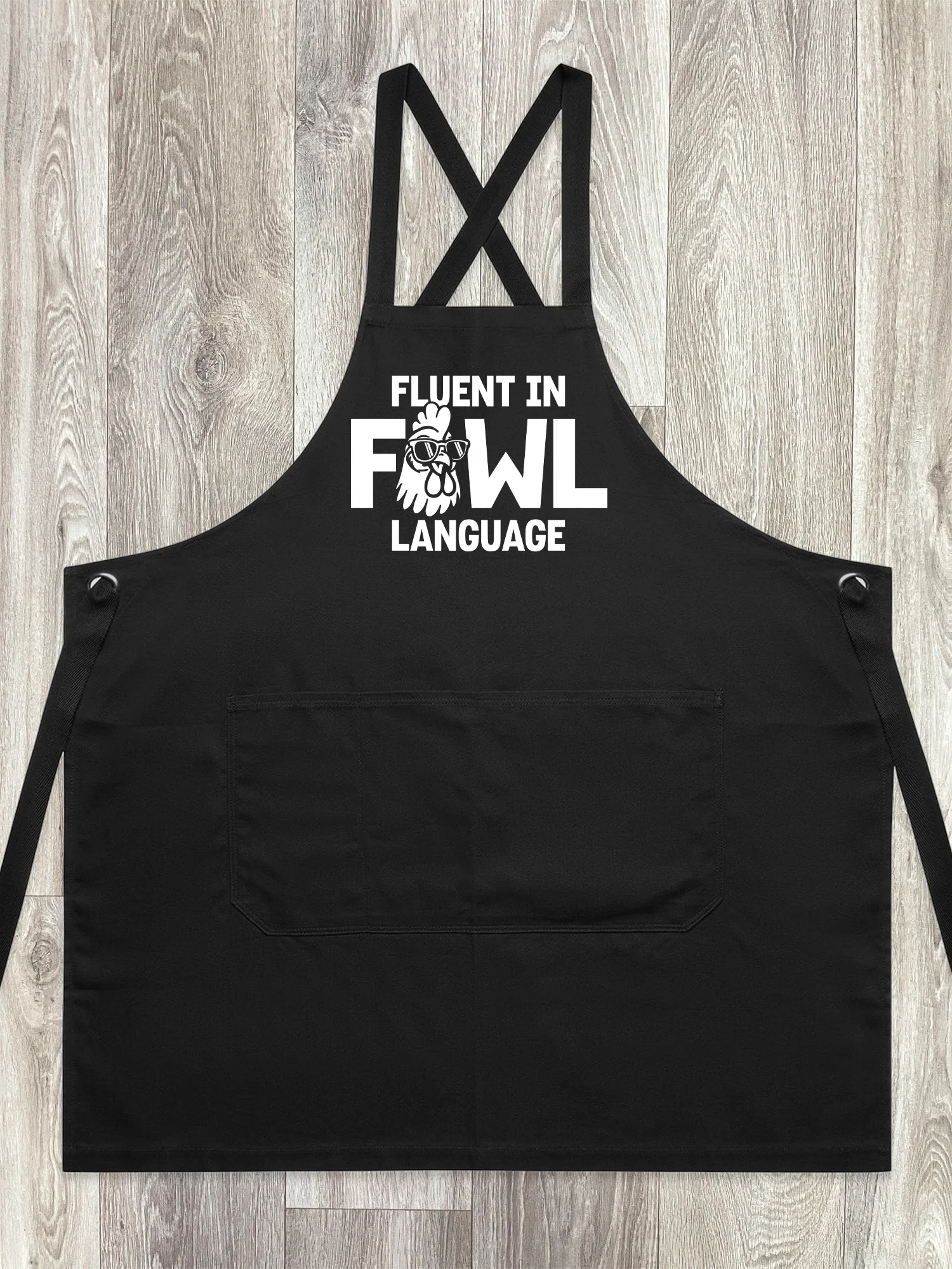 Fluent In Fowl Language Jarrah Crossback Apron - Image 2