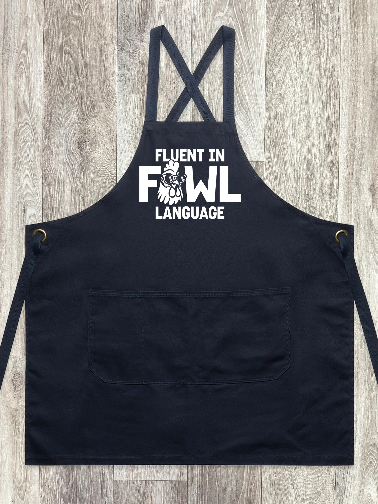 Fluent In Fowl Language Jarrah Crossback Apron - Image 3