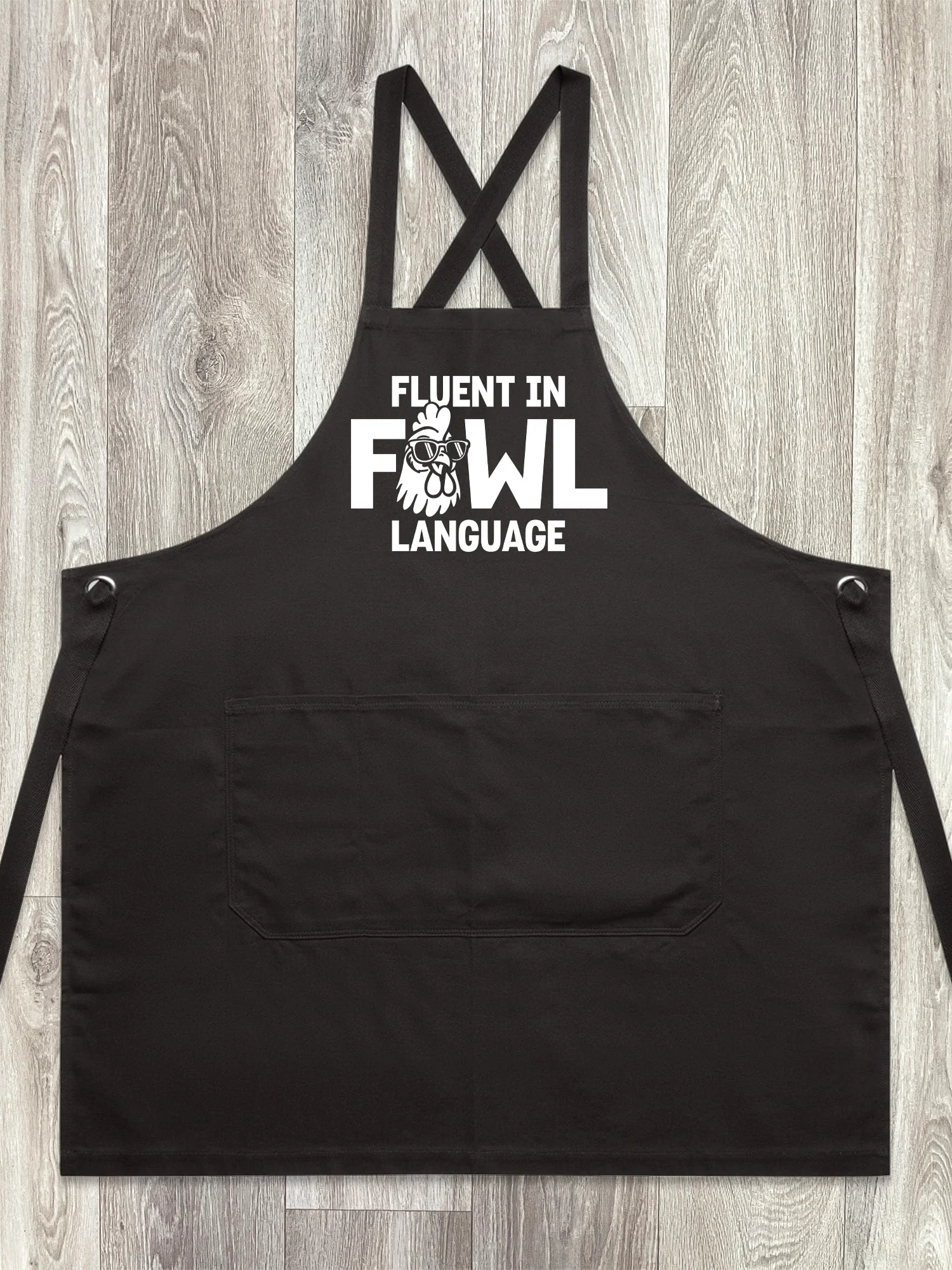 Fluent In Fowl Language Jarrah Crossback Apron - Image 4