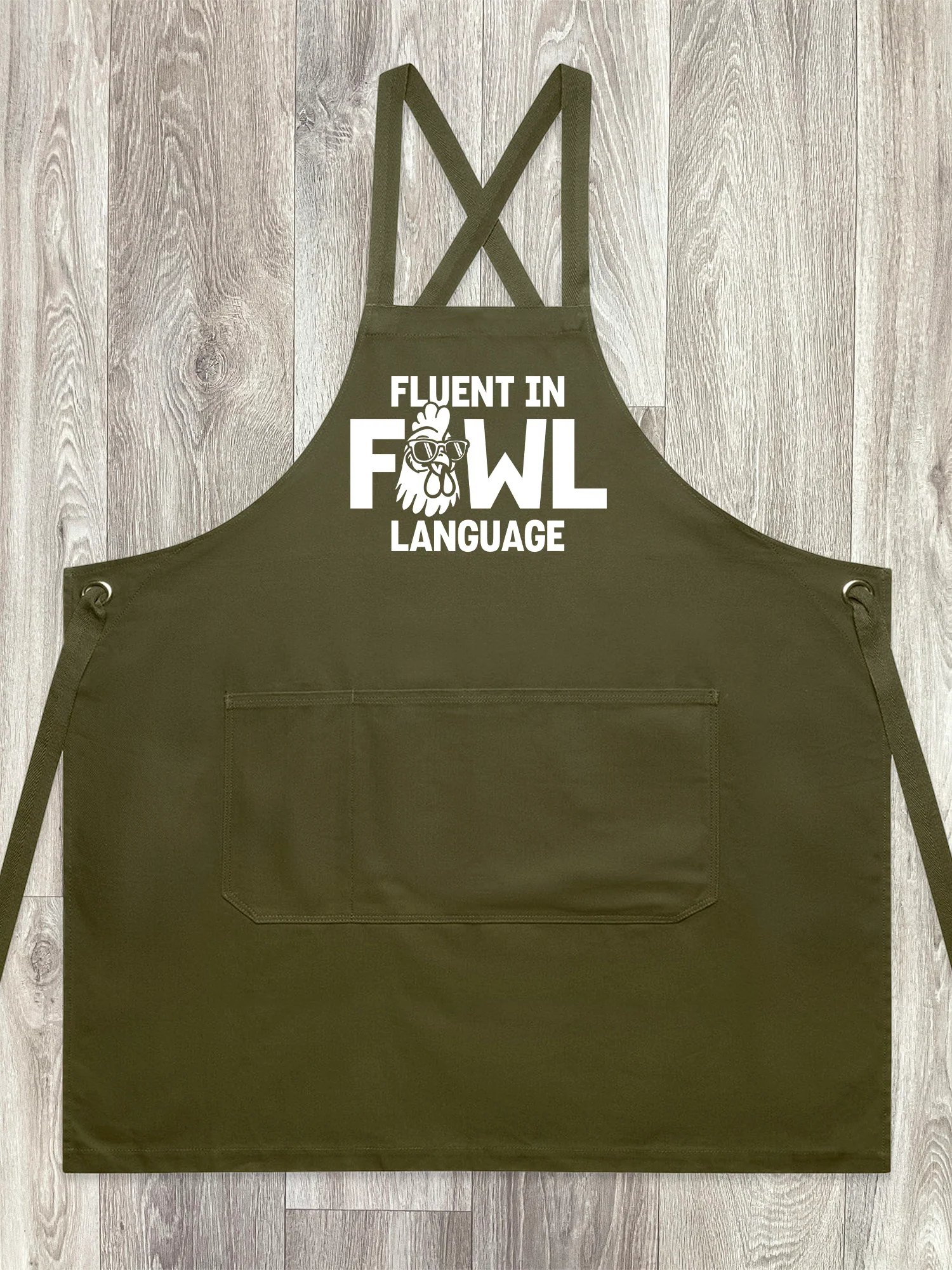 Fluent In Fowl Language Jarrah Crossback Apron - Image 5