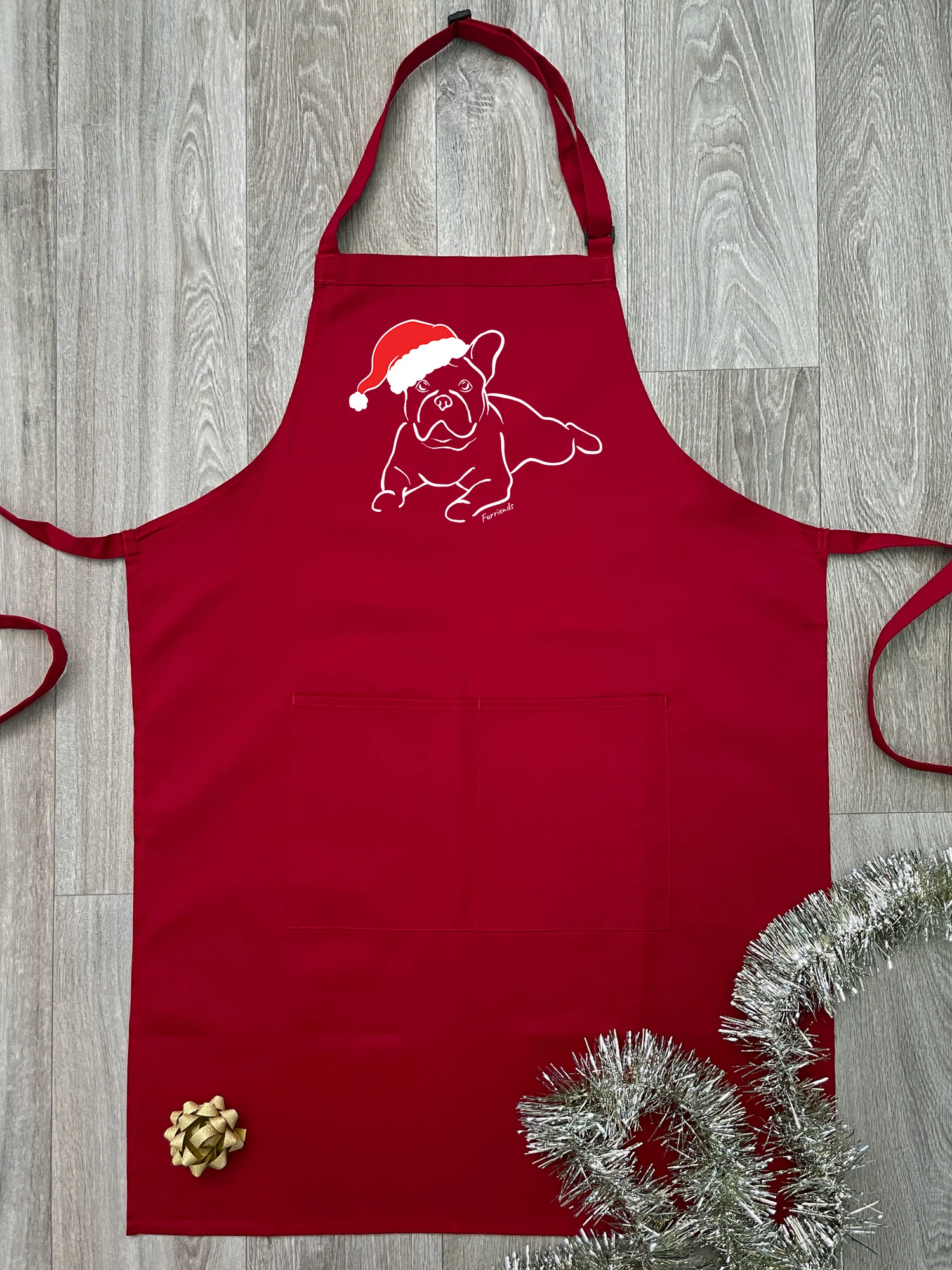 French Bulldog Christmas Edition Bib Apron - Image 2