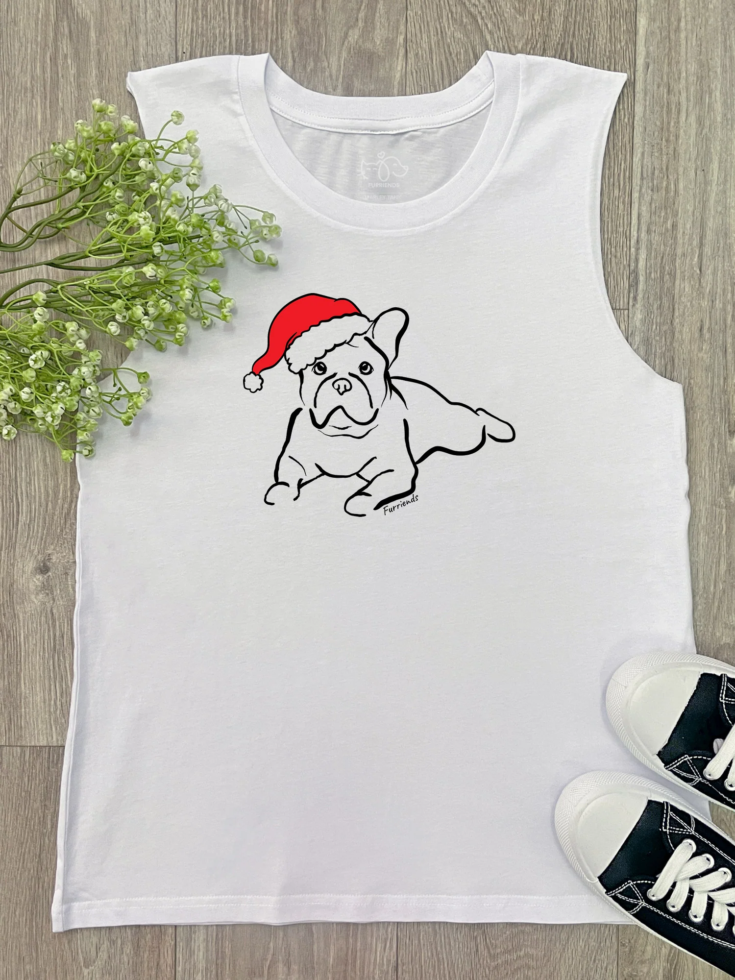 French Bulldog Christmas Edition Marley Tank - Image 2