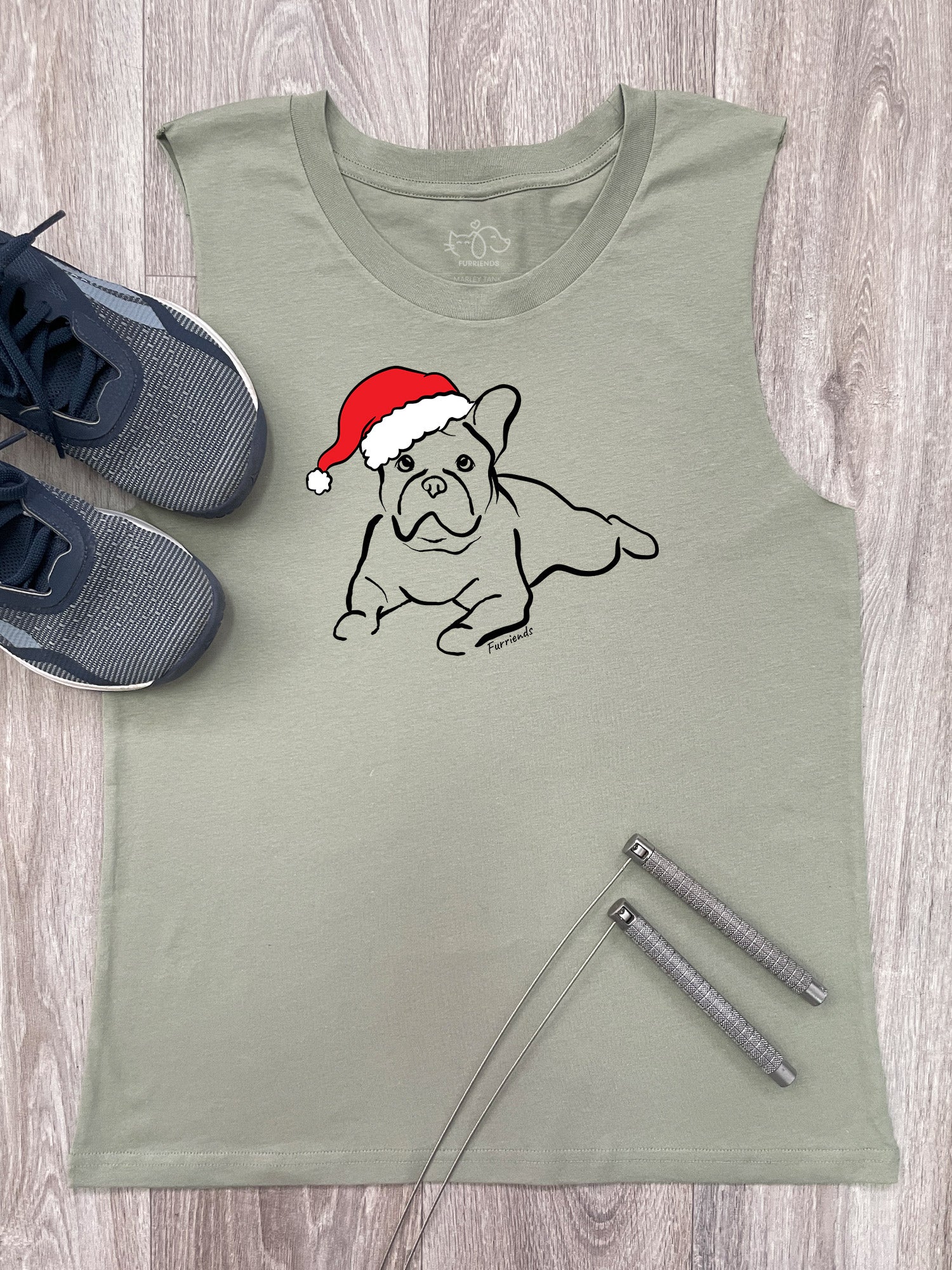 French Bulldog Christmas Edition Marley Tank - Image 3