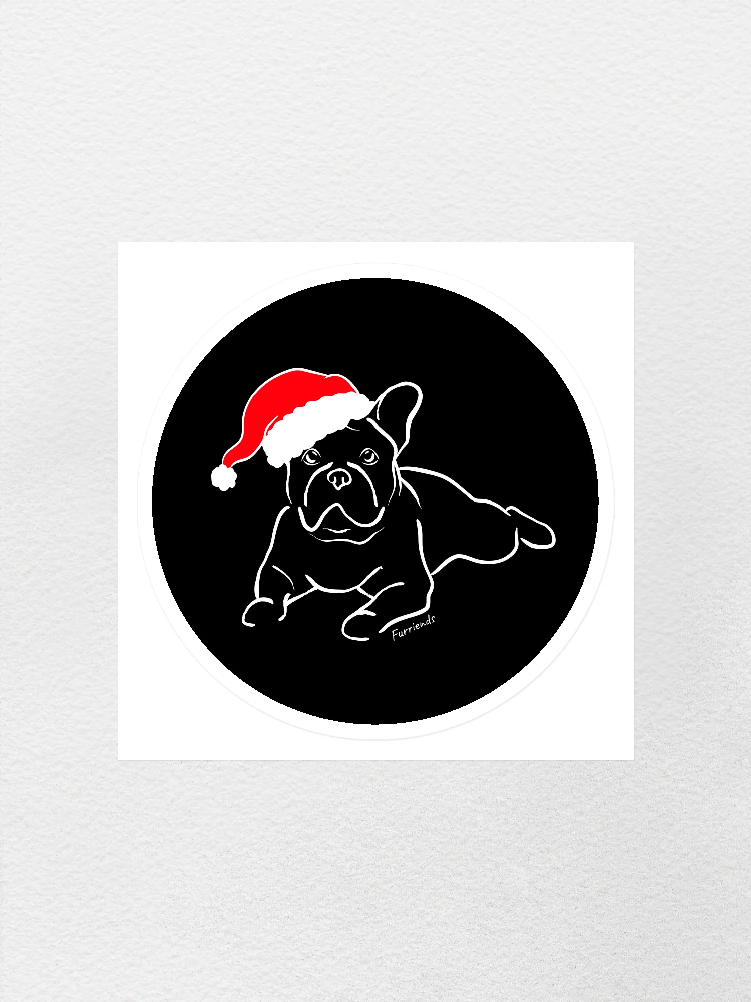 French Bulldog Christmas Edition Sticker - Image 4