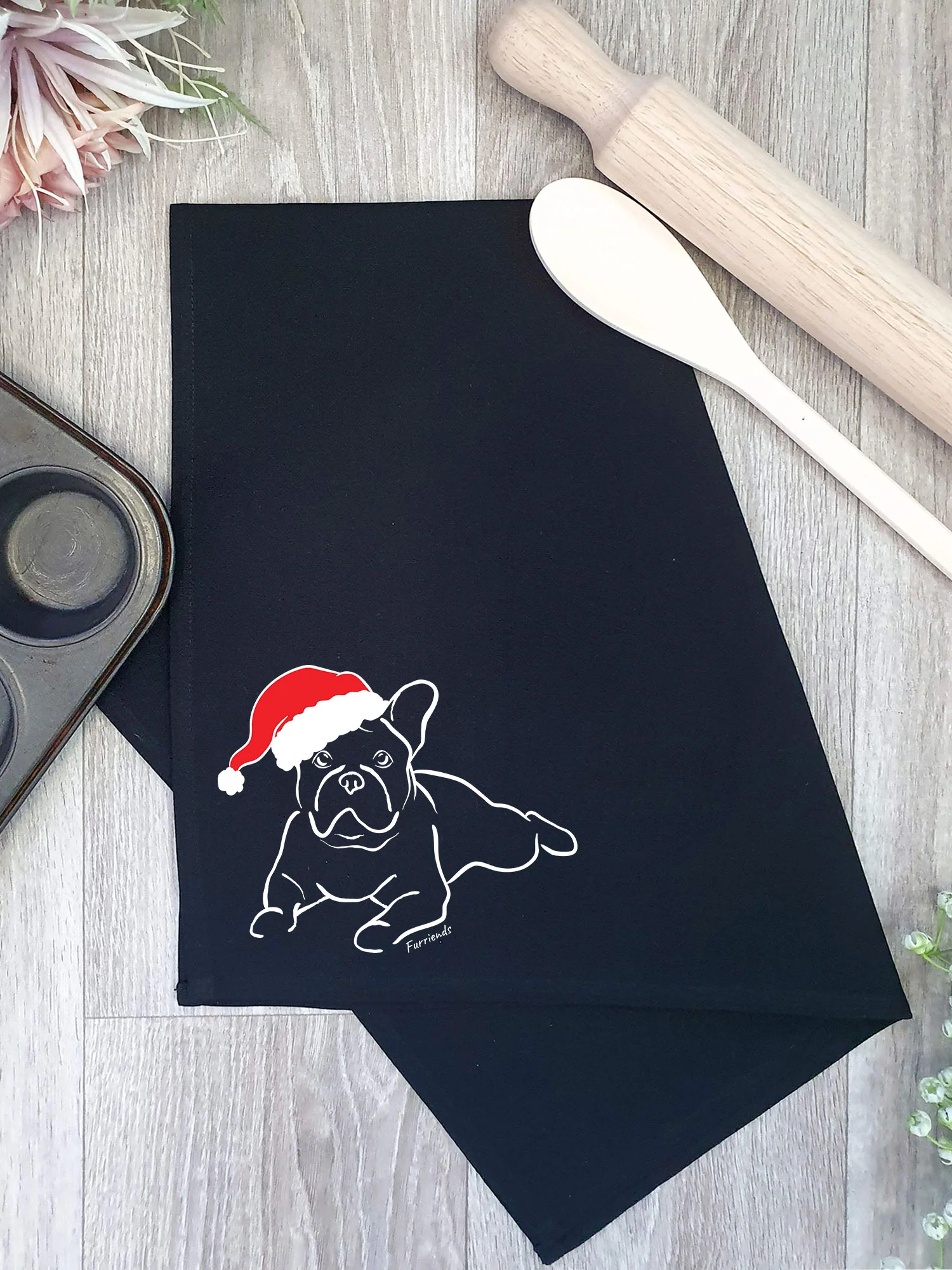 French Bulldog Christmas Edition Tea Towel