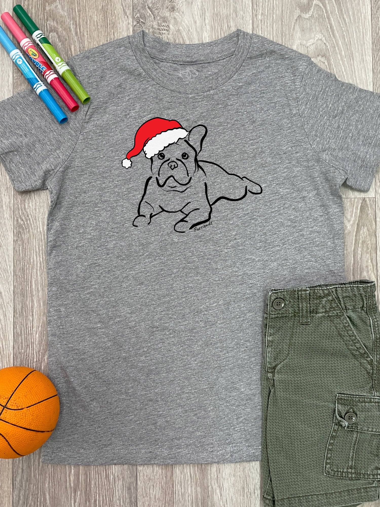 French Bulldog Christmas Edition Youth Tee - Image 6