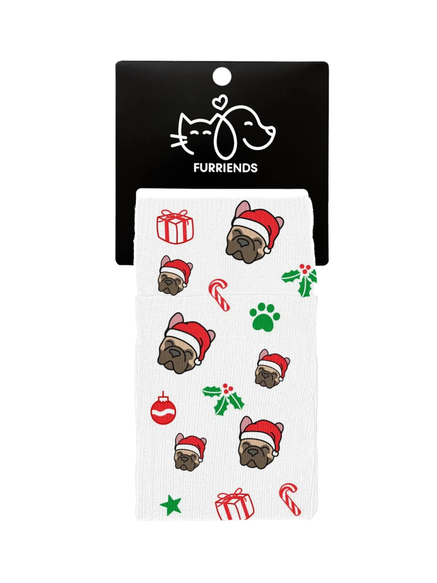French Bulldog ColourPop Christmas Edition Customisable Socks - Image 2