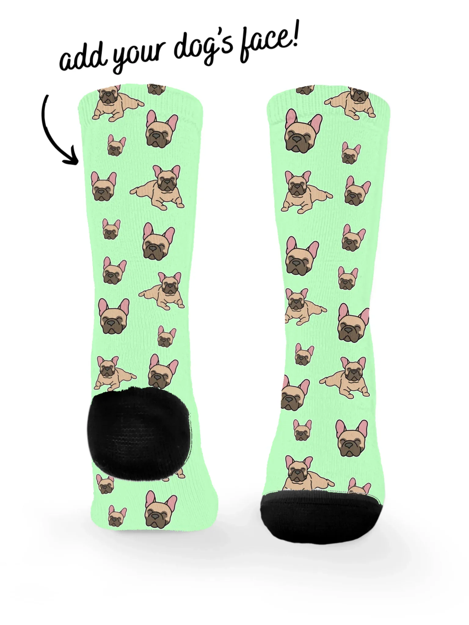 French Bulldog ColourPop Customisable Socks - Image 3