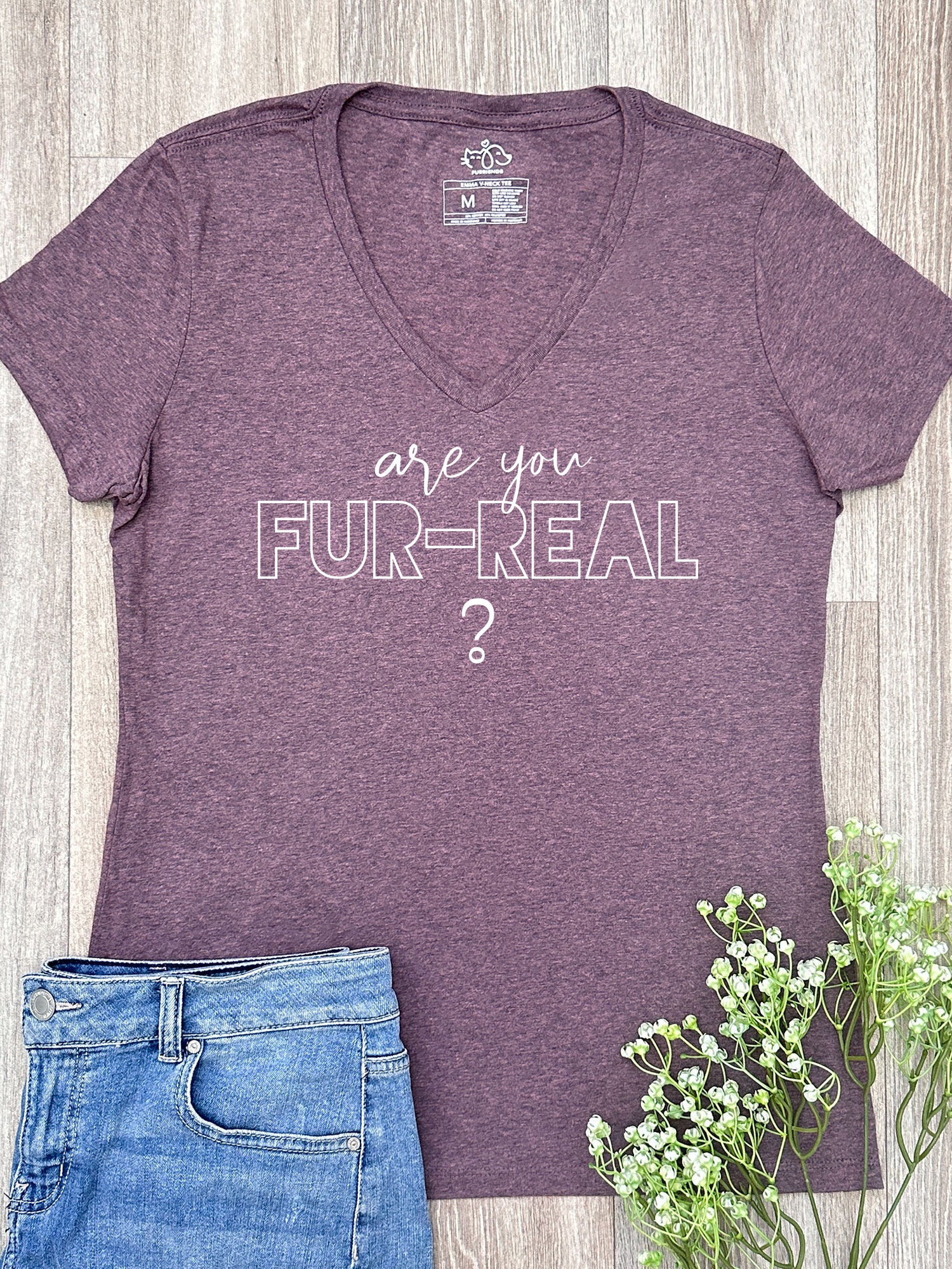 Are You Fur-Real? Emma V-Neck Tee - Image 2