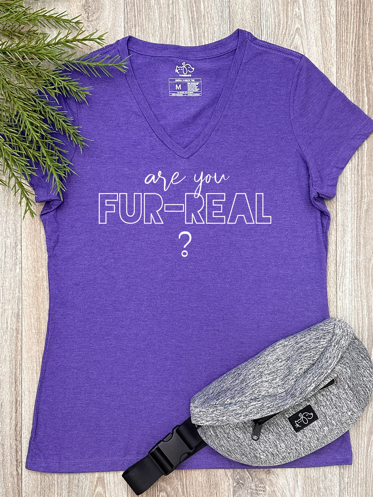 Are You Fur-Real? Emma V-Neck Tee - Image 3