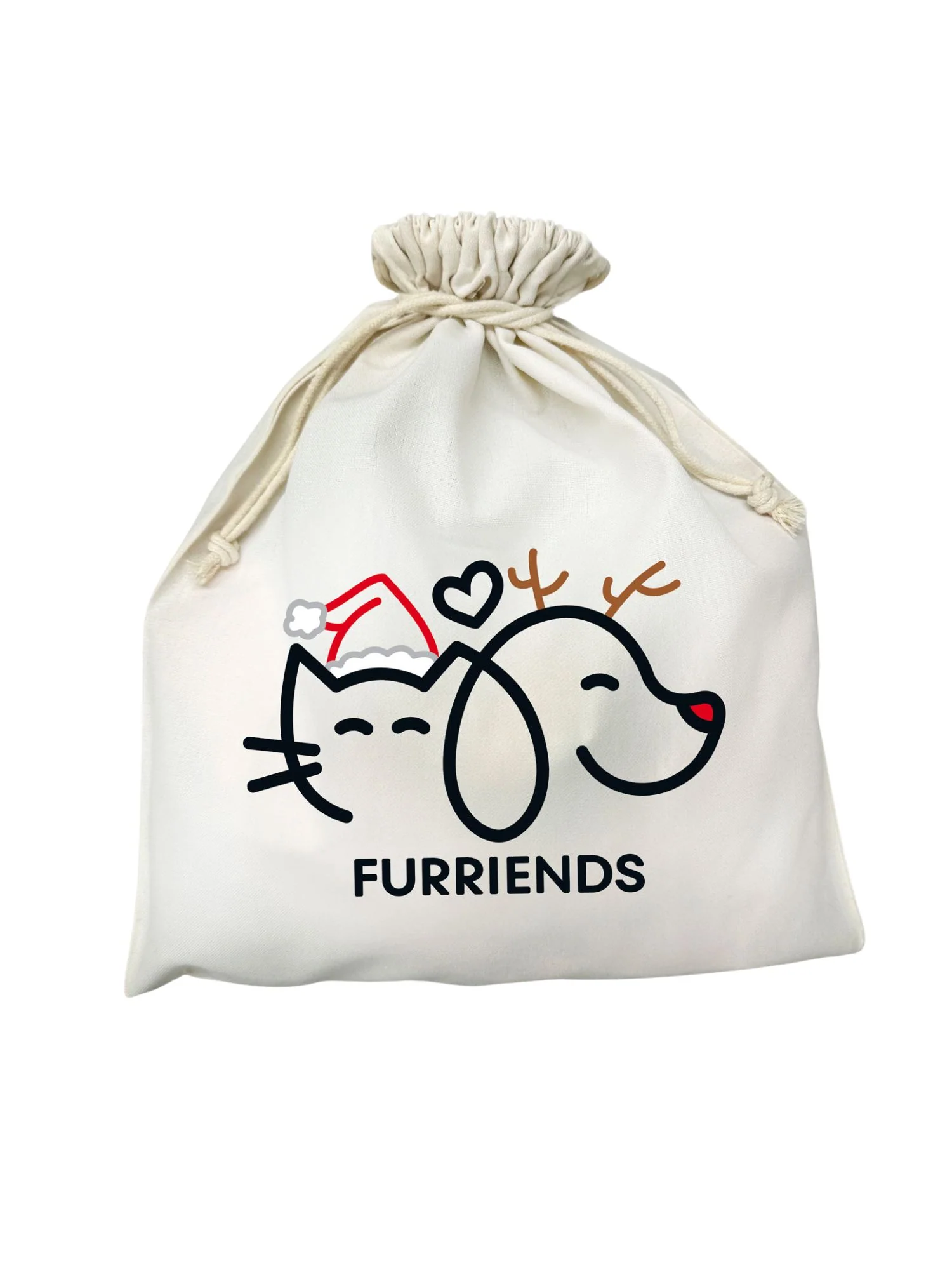 Furriends Signature Christmas Edition Drawstring Bag - Image 2