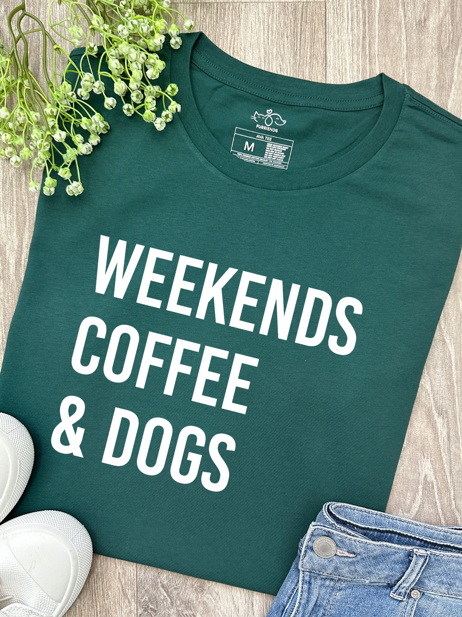 Weekends Coffee & Dogs Ava Women's Regular Fit Tee - Image 8