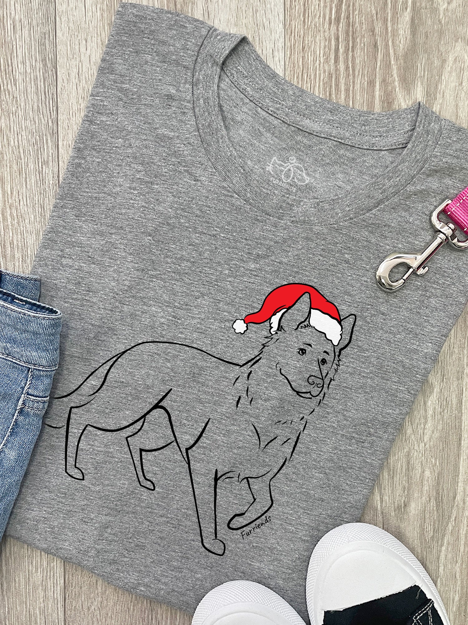 German Shepherd Christmas Edition Ava Women's Regular Fit Tee - Image 7