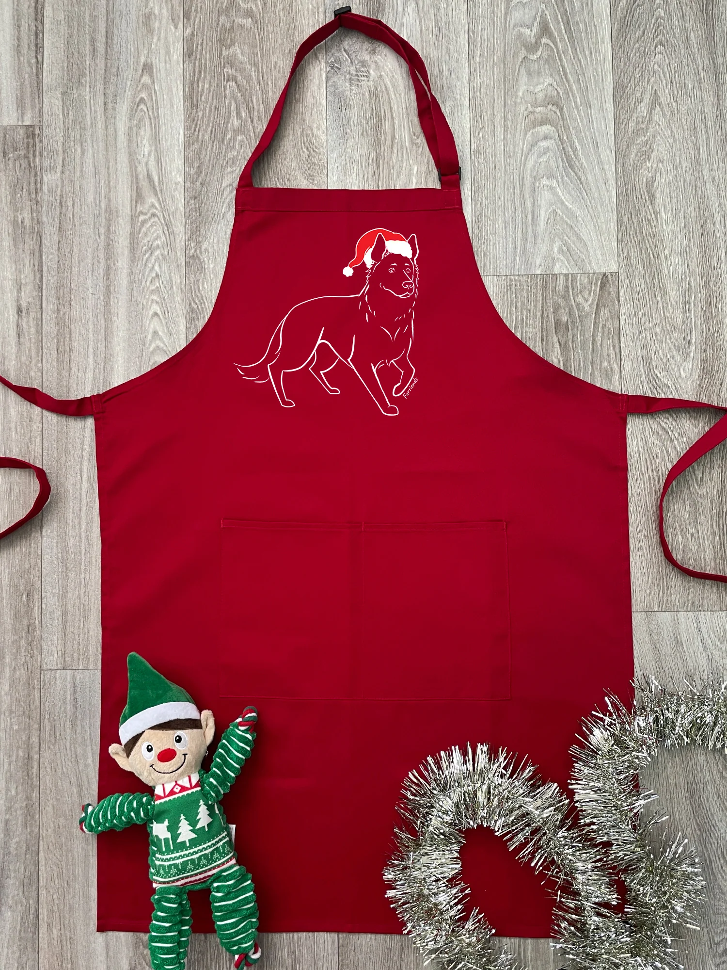 German Shepherd Christmas Edition Bib Apron - Image 2