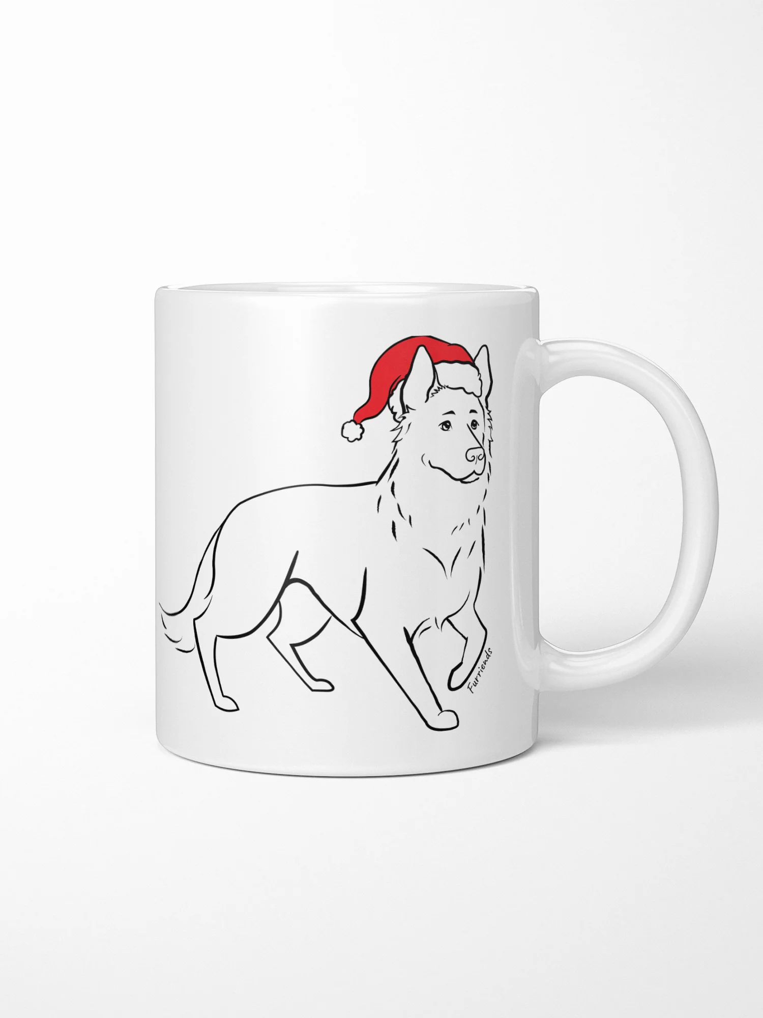 German Shepherd Christmas Edition Ceramic Mug - Image 2