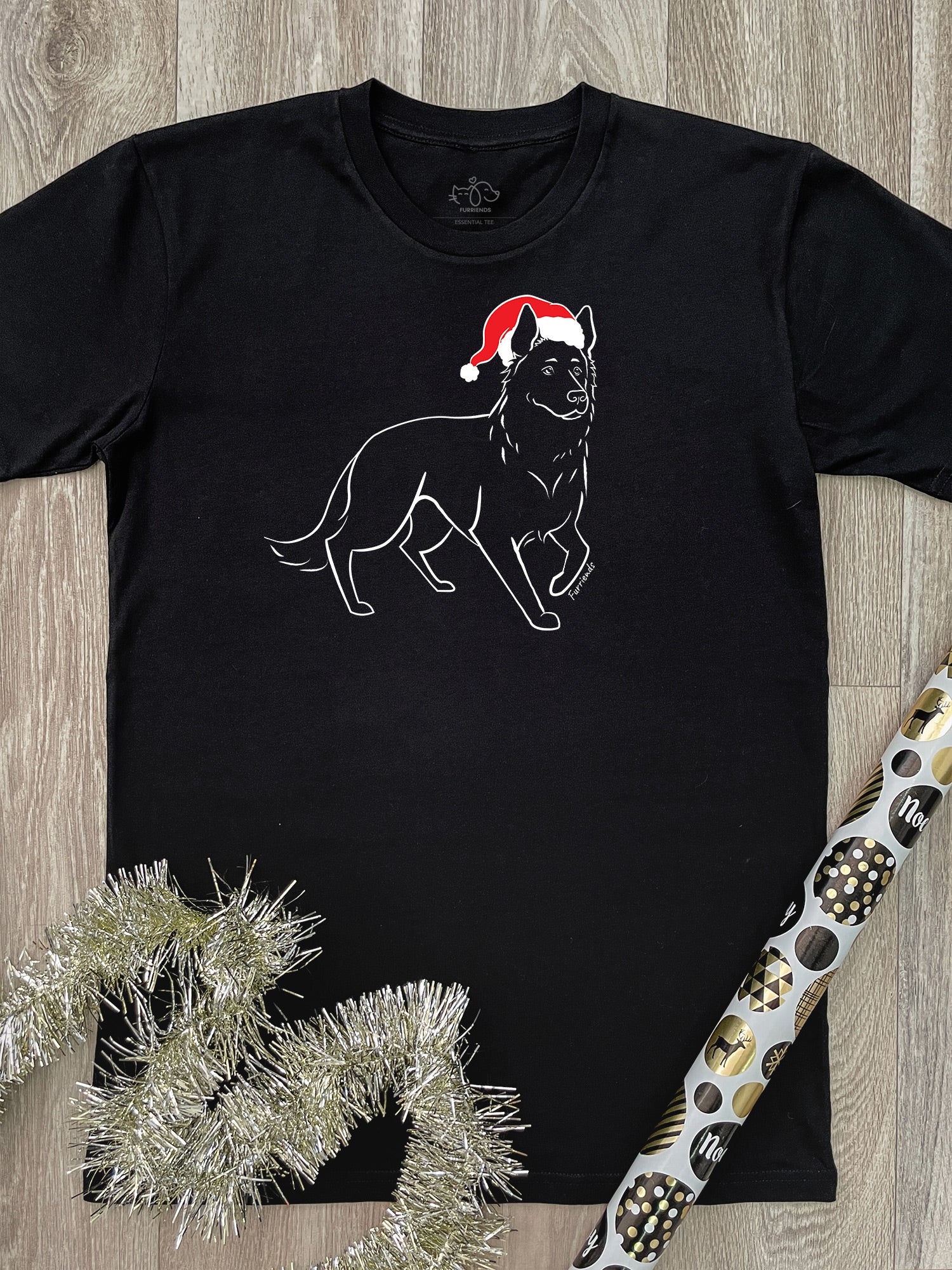 German Shepherd Christmas Edition Essential Unisex Tee - Image 2