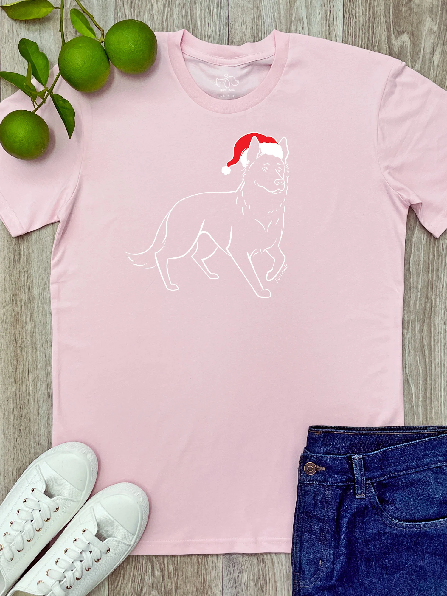 German Shepherd Christmas Edition Essential Unisex Tee - Image 4