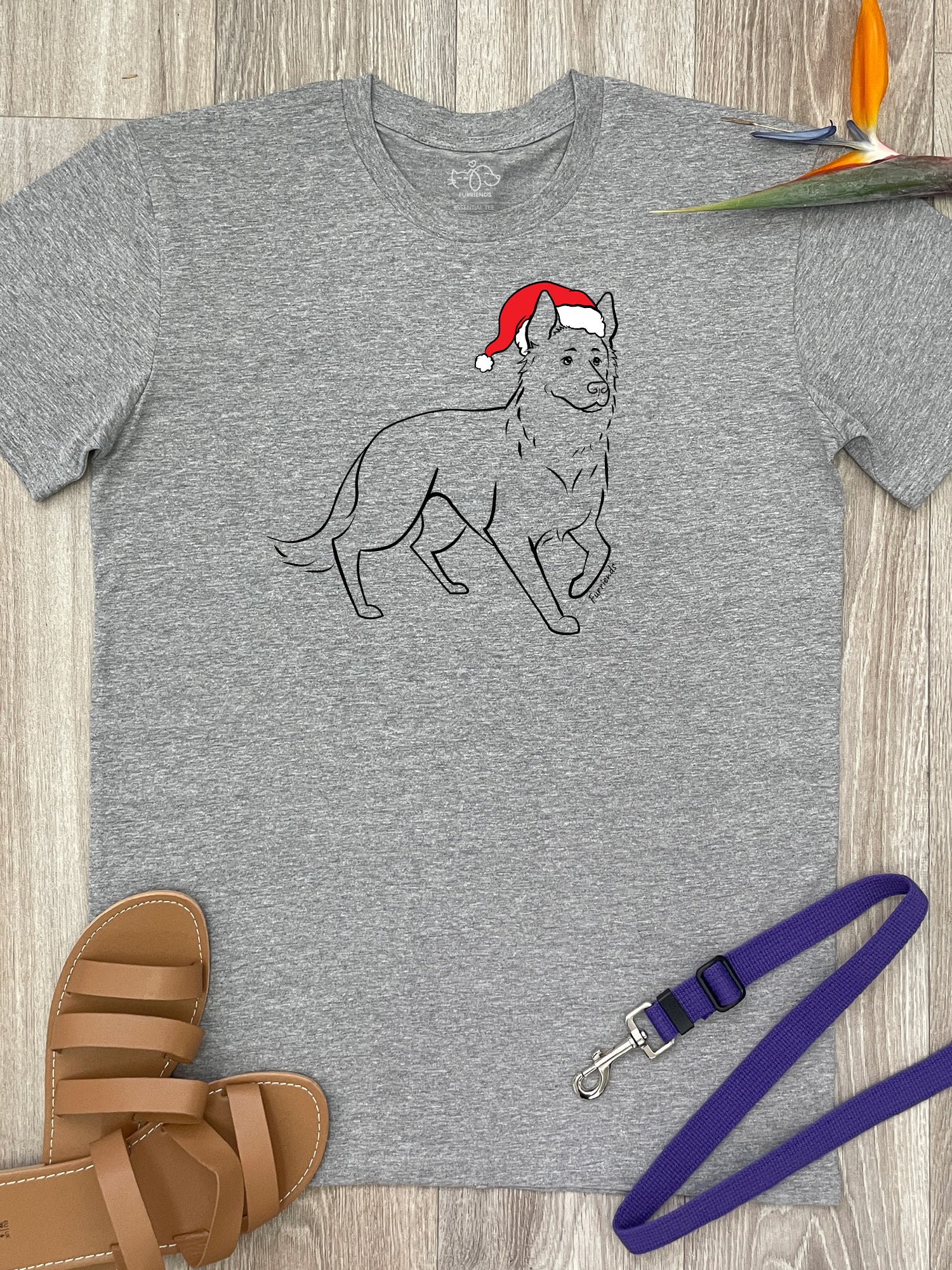 German Shepherd Christmas Edition Essential Unisex Tee - Image 7