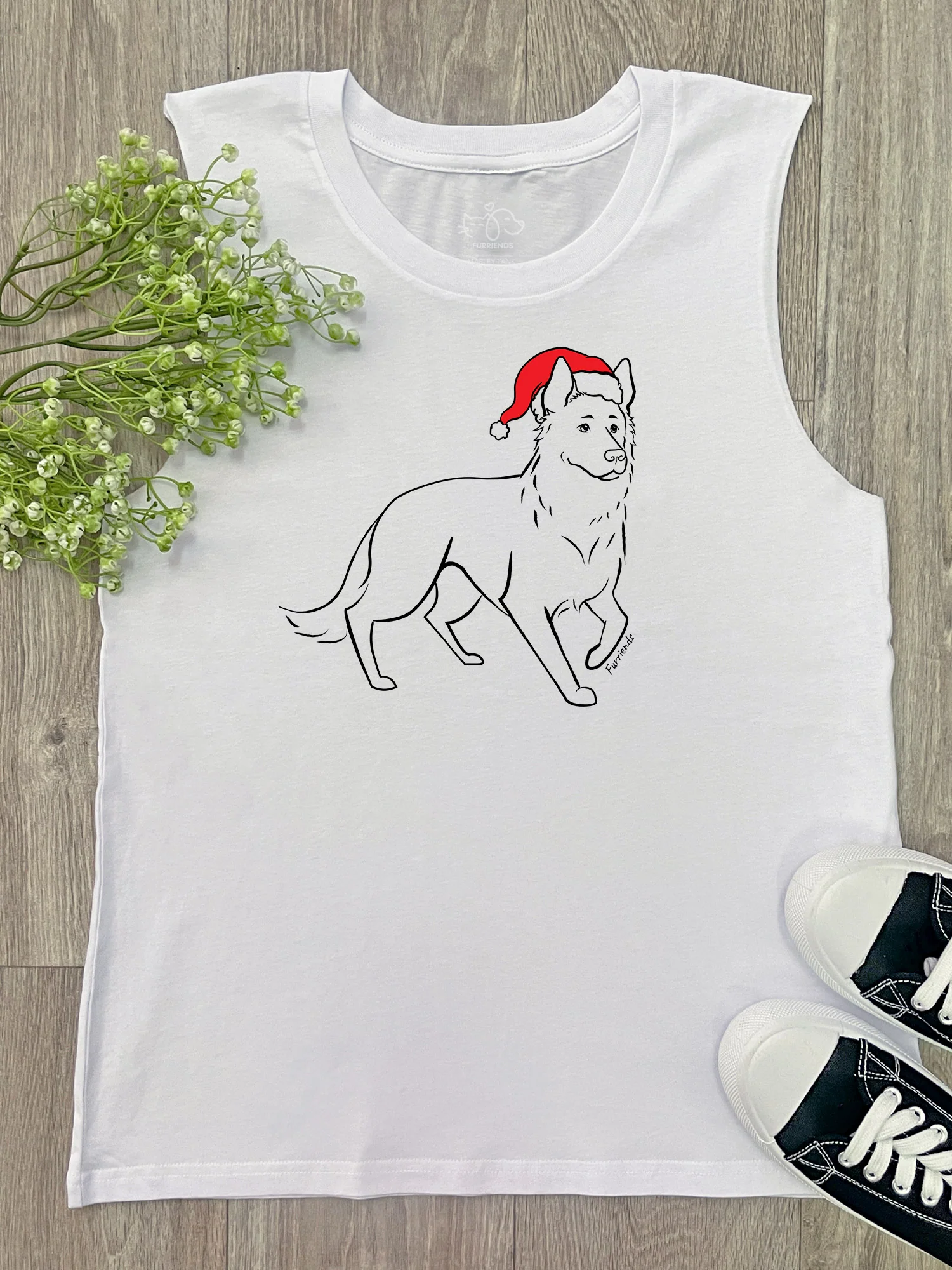 German Shepherd Christmas Edition Marley Tank - Image 2