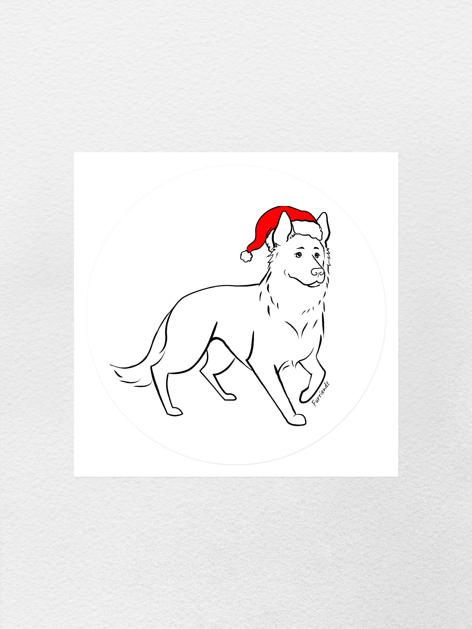German Shepherd Christmas Edition Sticker - Image 3