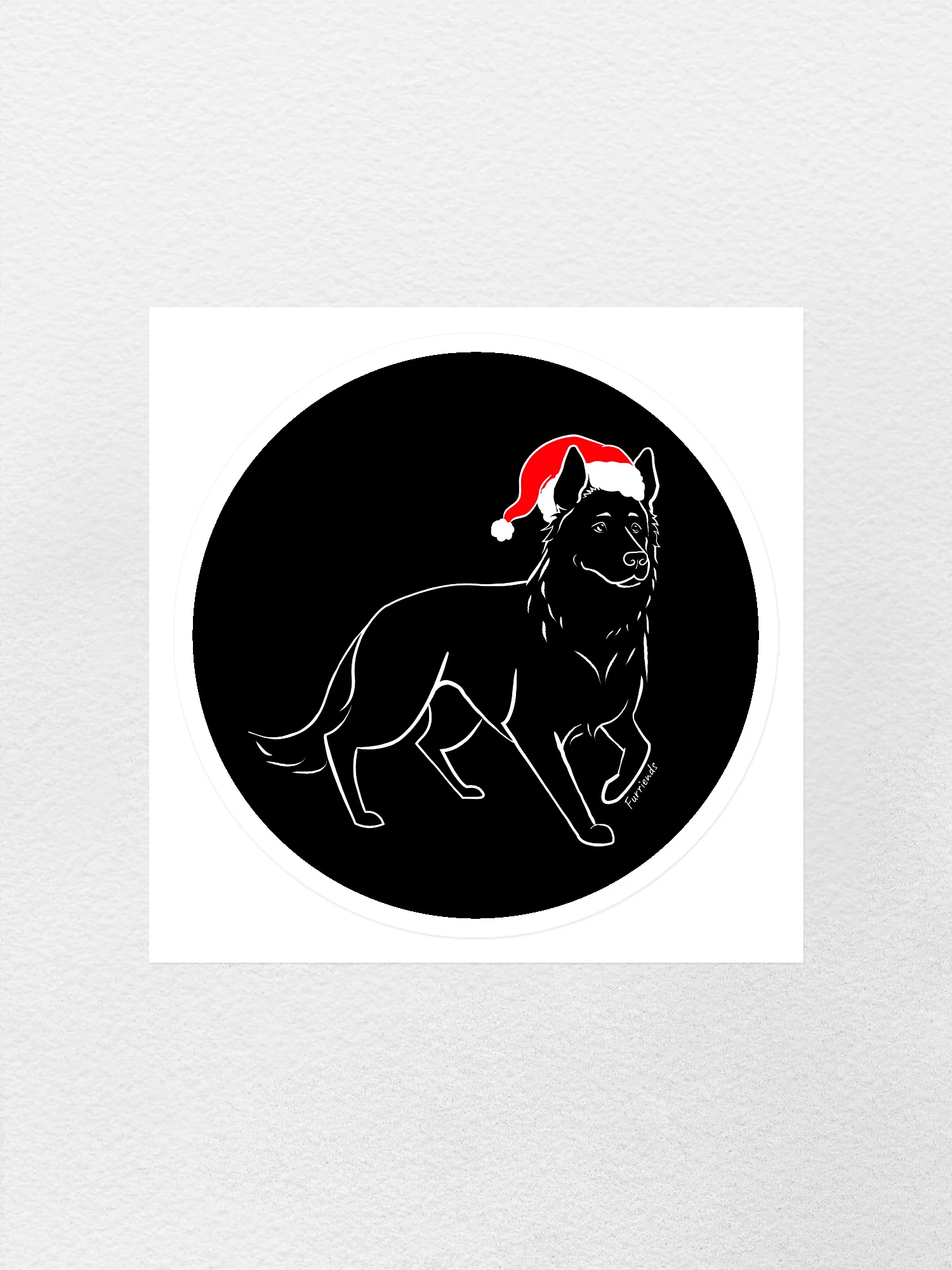 German Shepherd Christmas Edition Sticker - Image 4
