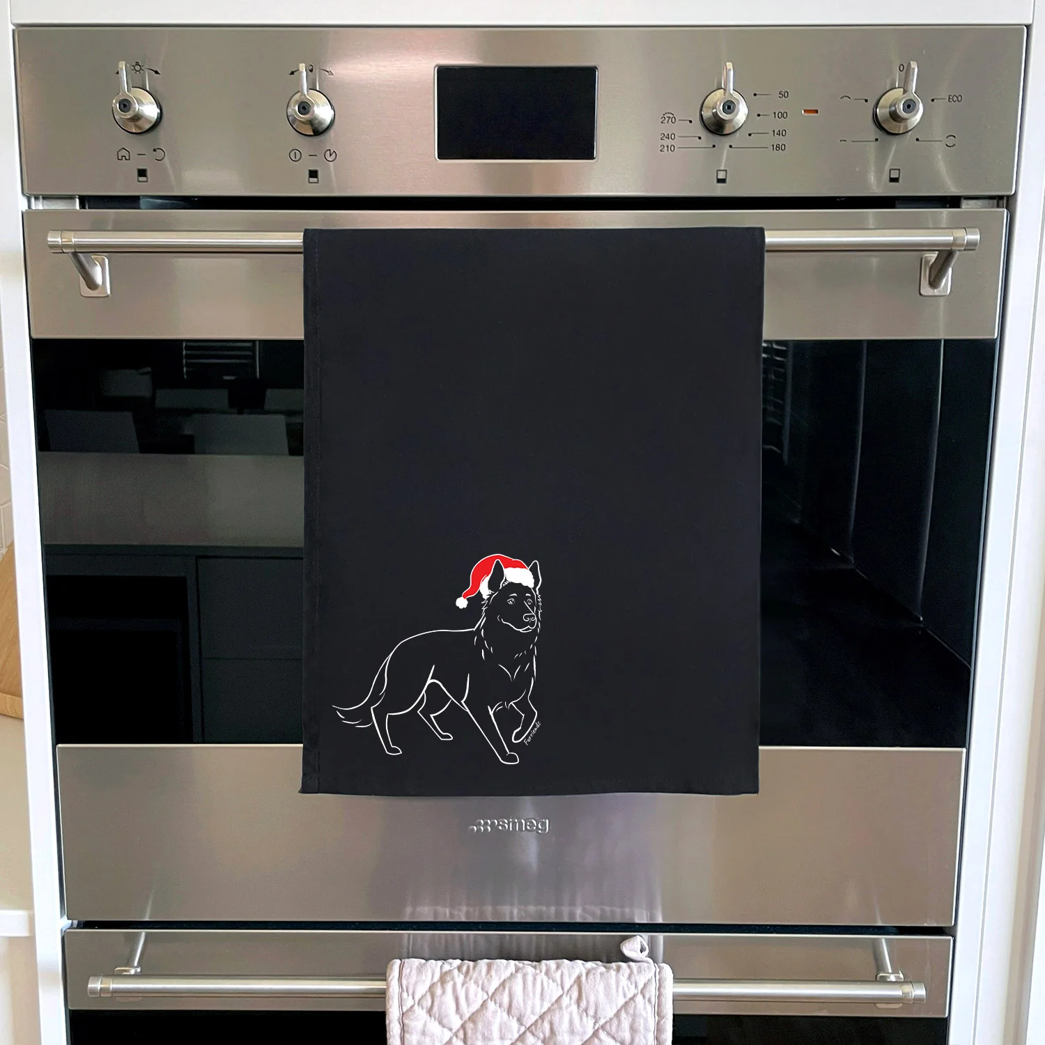 German Shepherd Christmas Edition Tea Towel - Image 3
