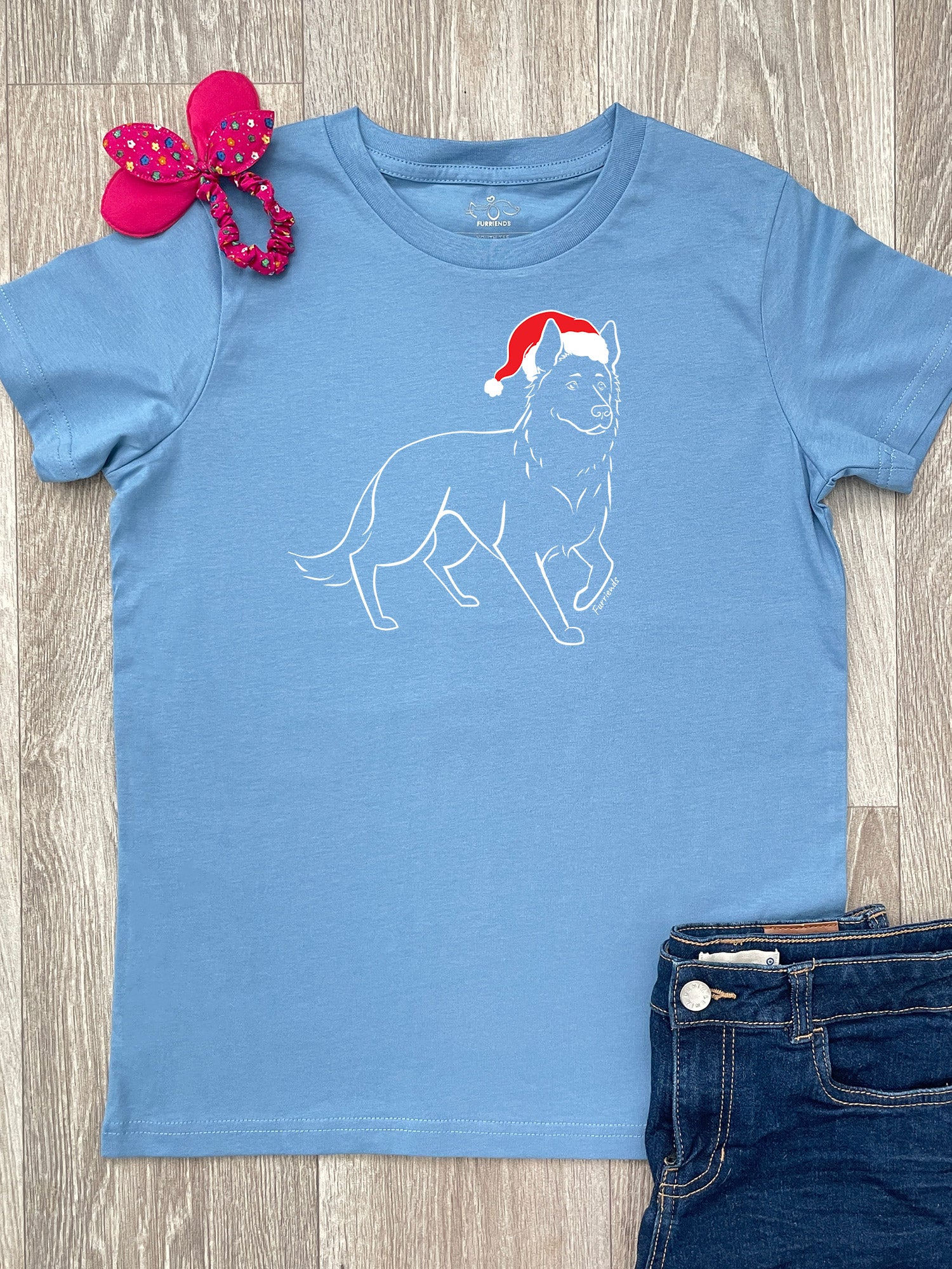 German Shepherd Christmas Edition Youth Tee - Image 4