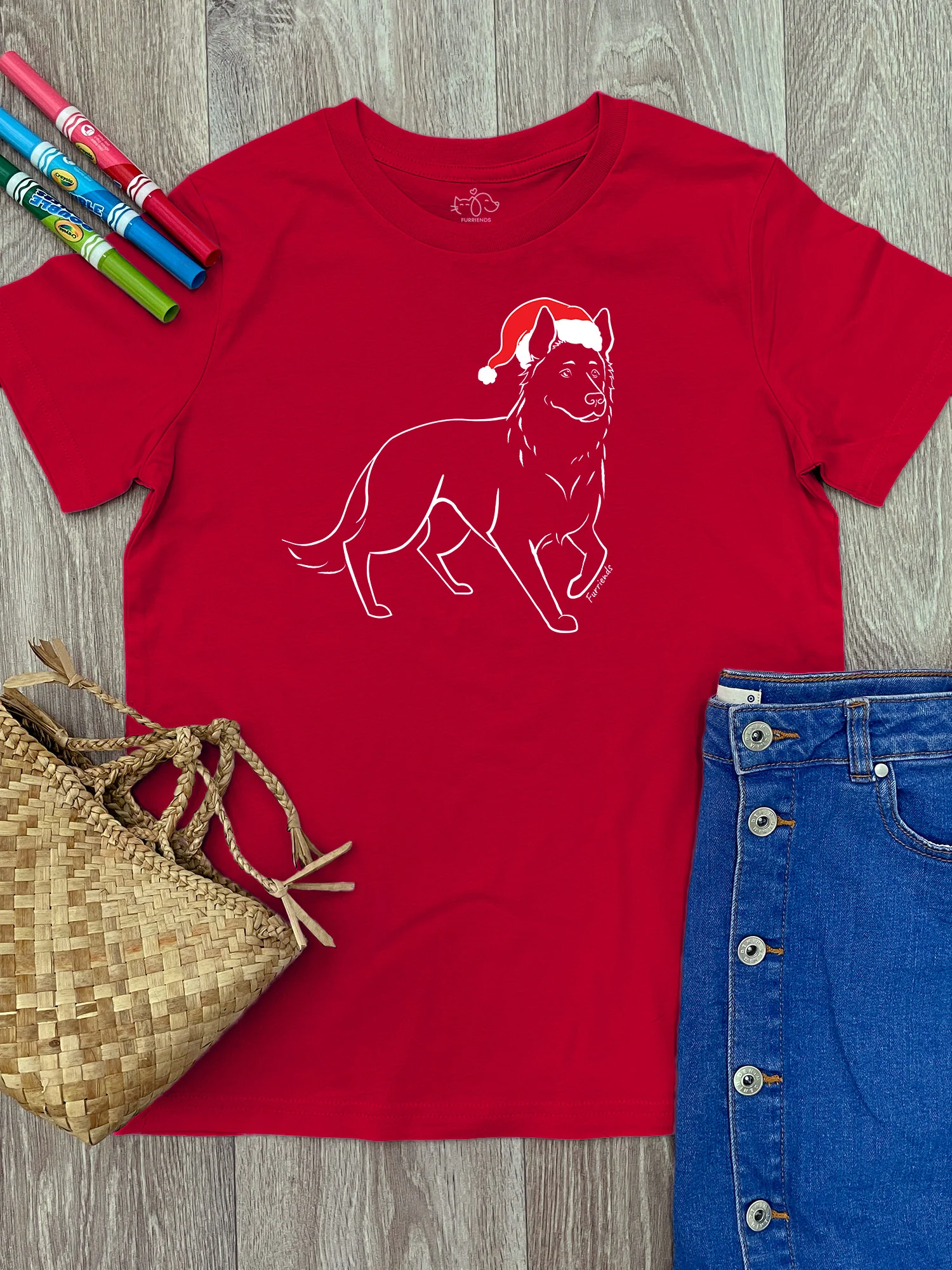 German Shepherd Christmas Edition Youth Tee - Image 5