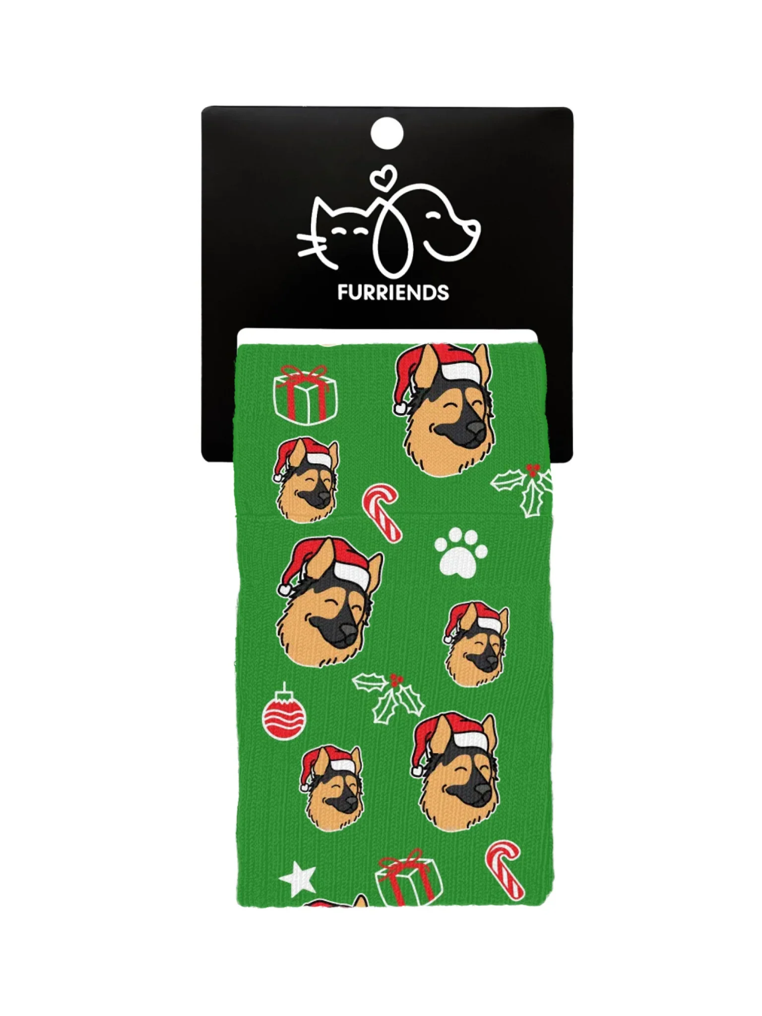 German Shepherd ColourPop Christmas Edition Customisable Socks - Image 2