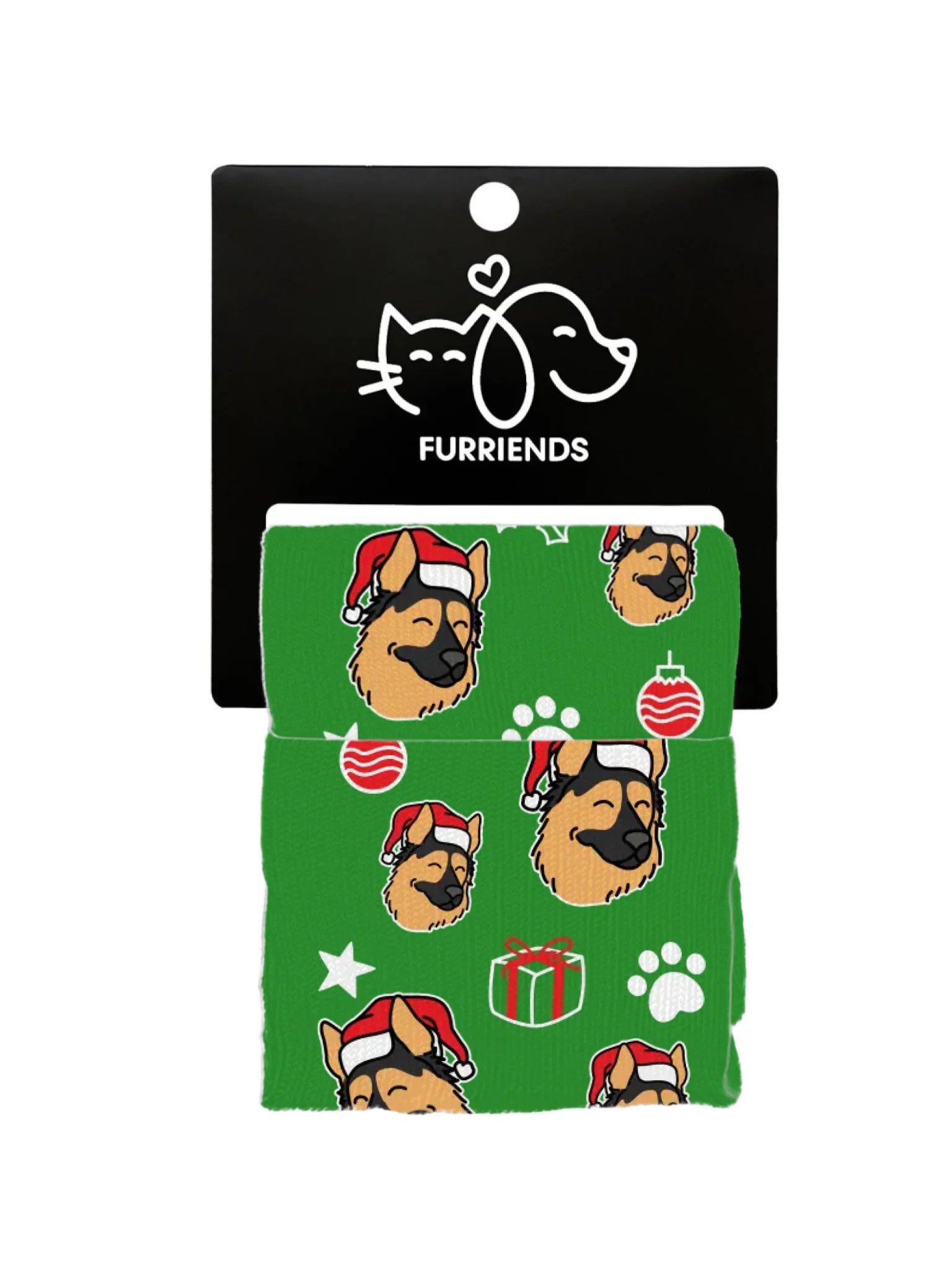 German Shepherd ColourPop Christmas Edition Customisable Socks - Image 4