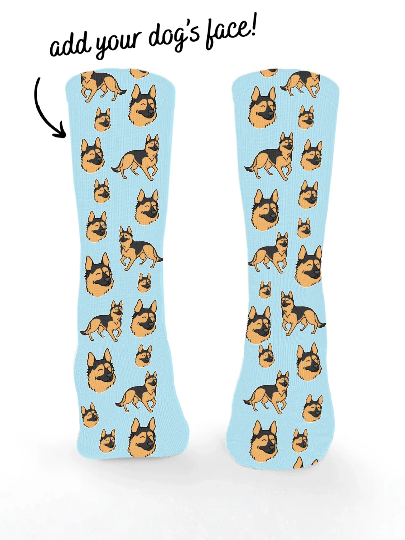 German Shepherd ColourPop Customisable Socks
